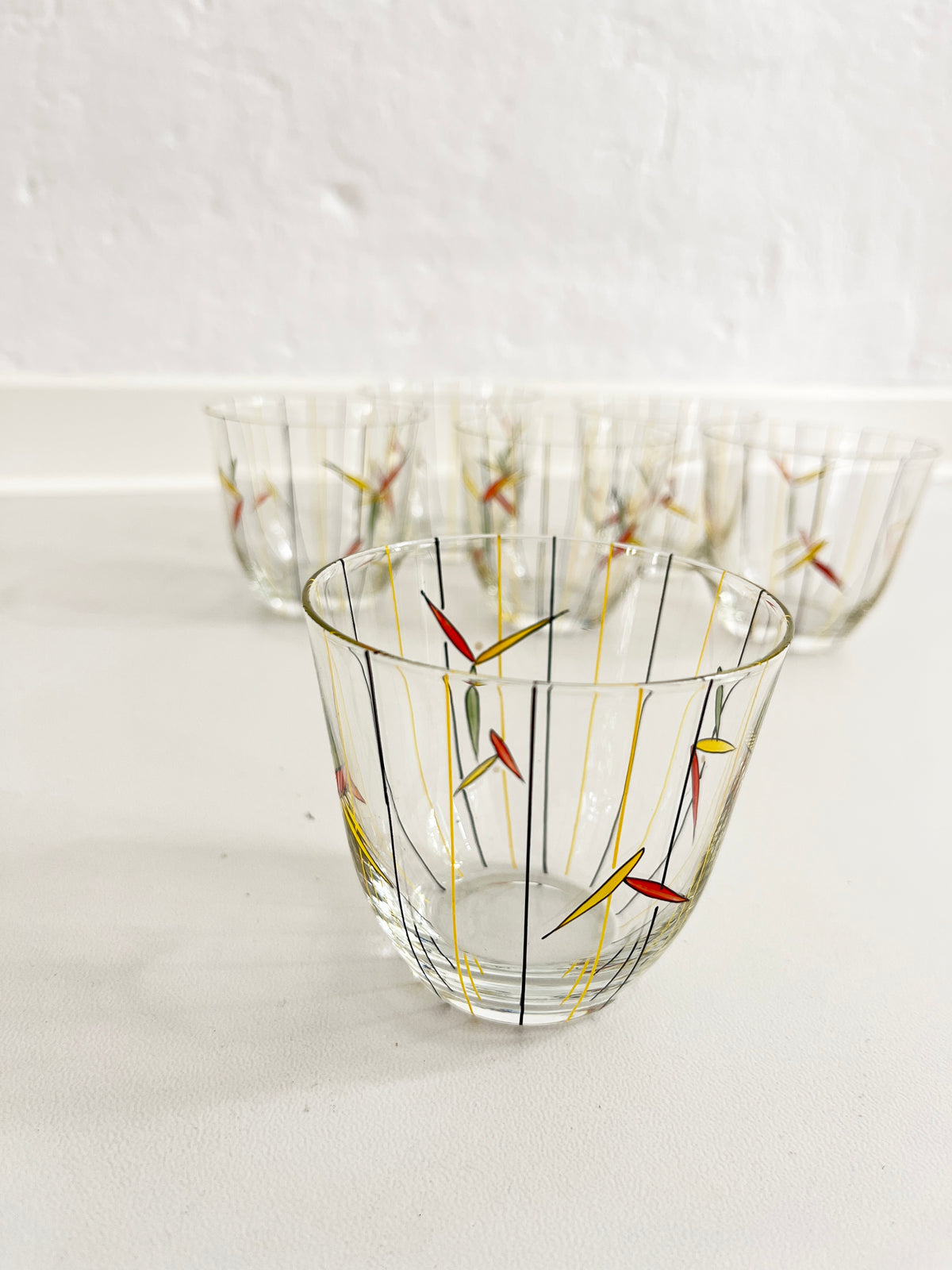 Hand-Painted Glasses for a curated vintage interior