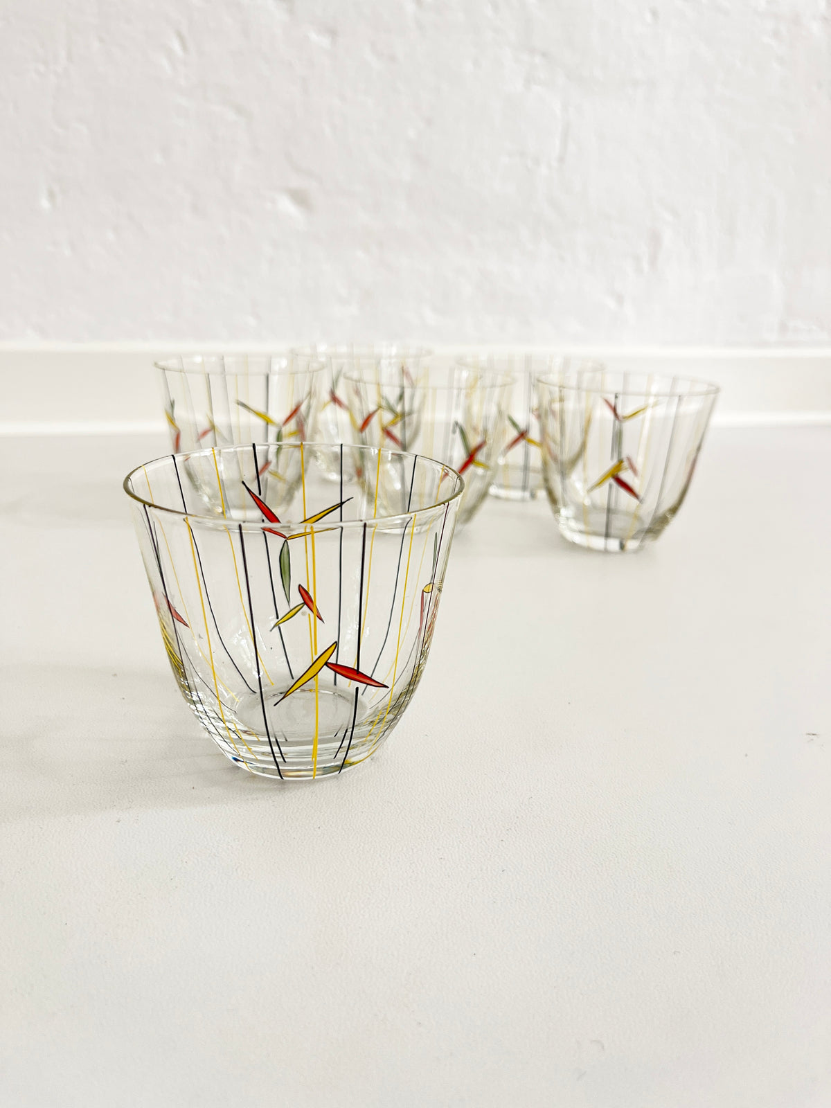Hand-Painted Glasses, original vintage piece