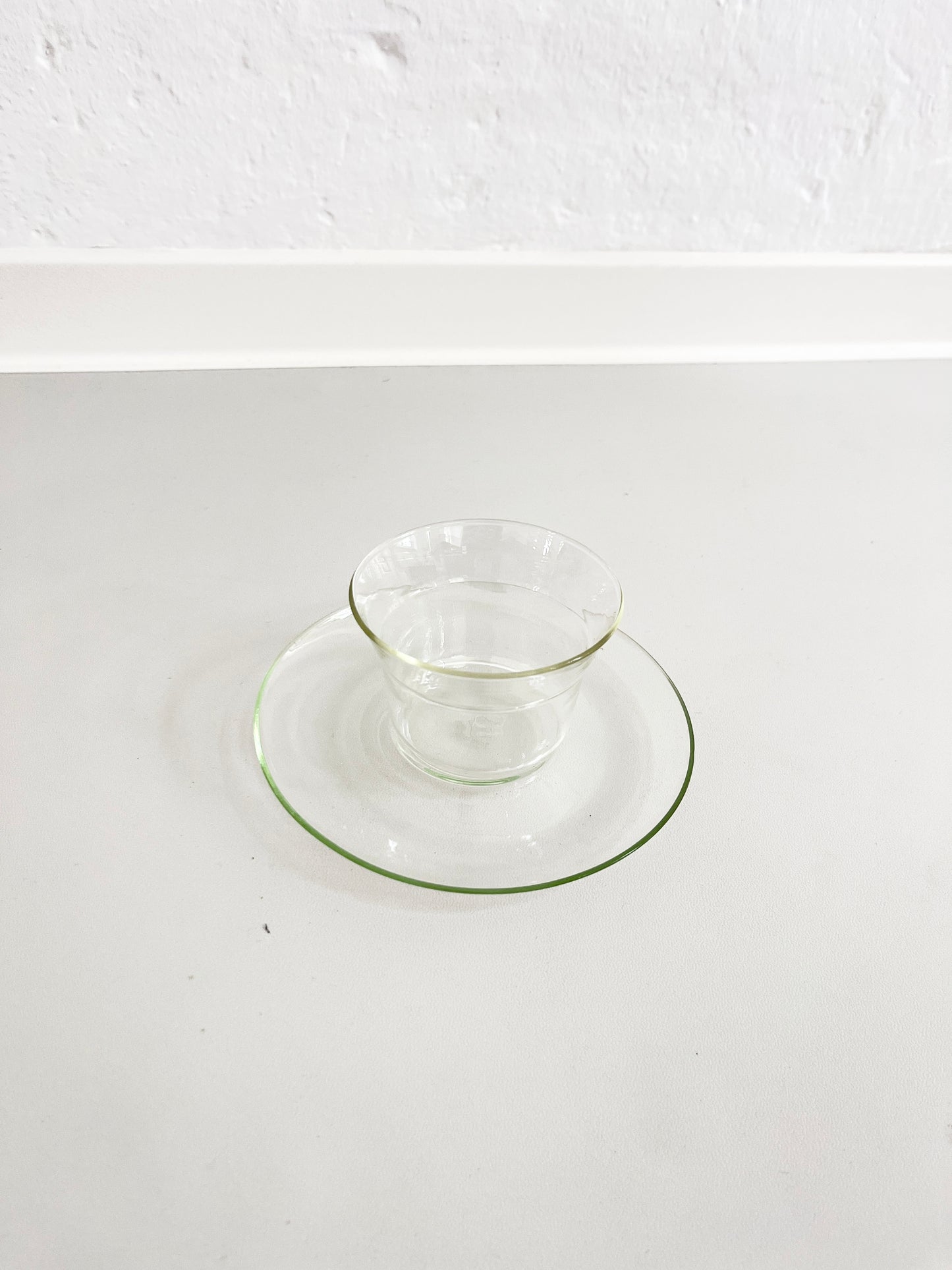 Borosilicate Glass Tea Cups, Set of 3, Jena Schott, GDR, 1960s