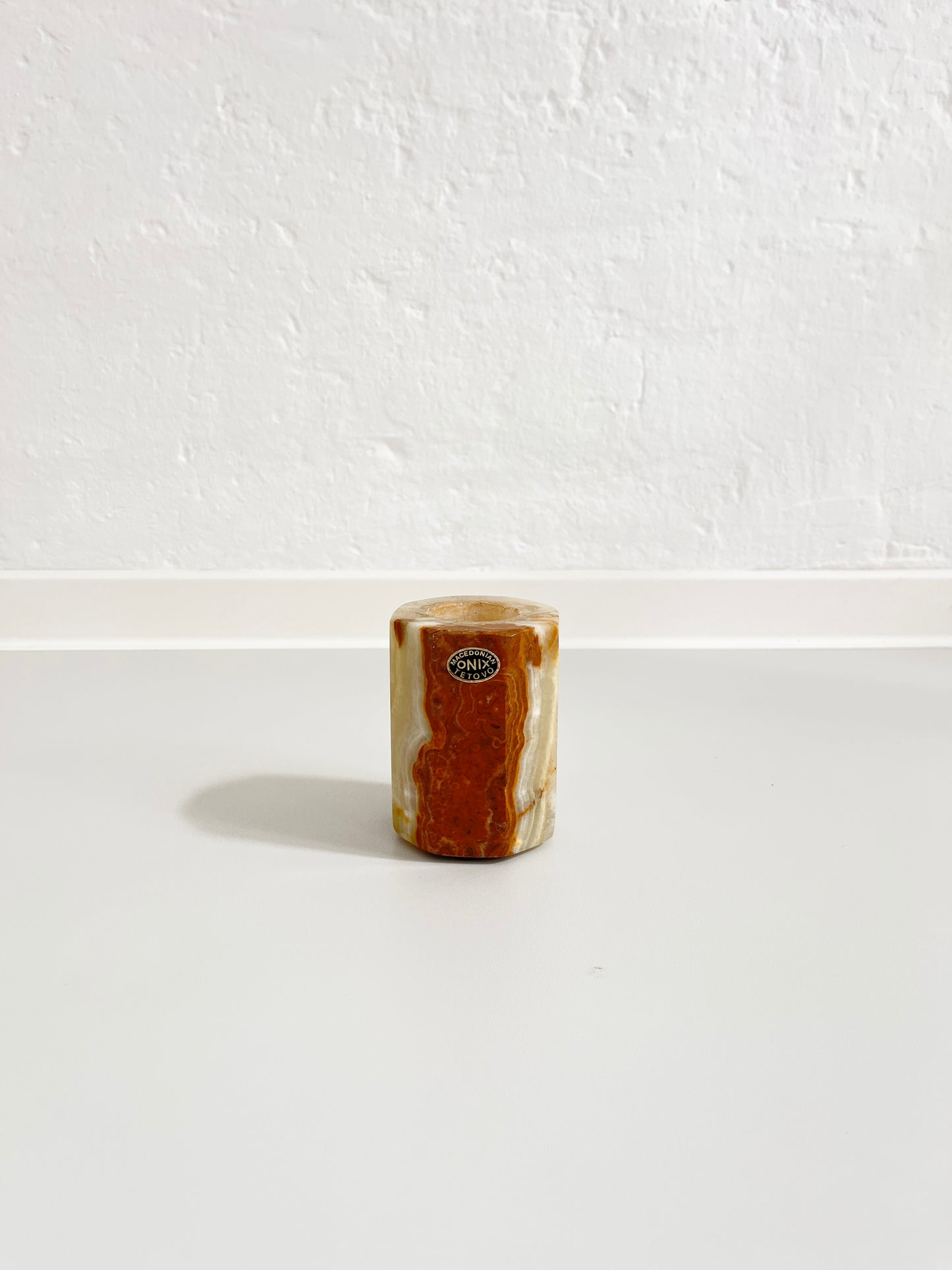 Onyx octagonal pencil case, Macedonia, 1970s