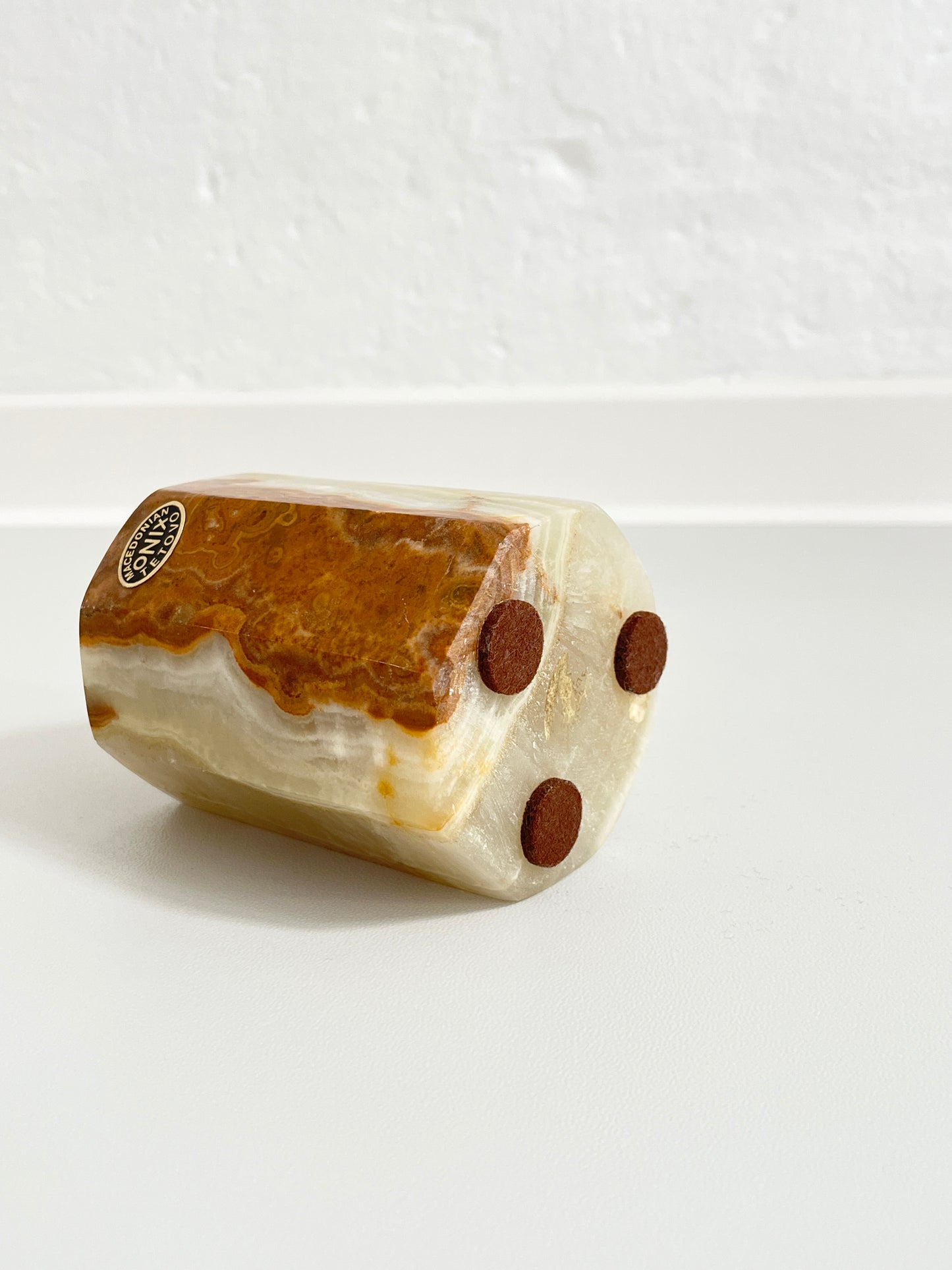 Onyx octagonal pencil case, Macedonia, 1970s