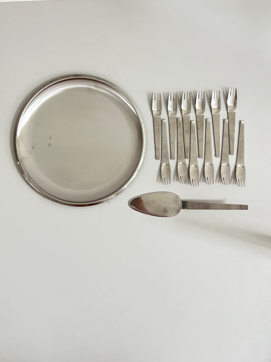 Cutlery Dessert Set by Carl Auböck for Morinox, Italy, 1950s