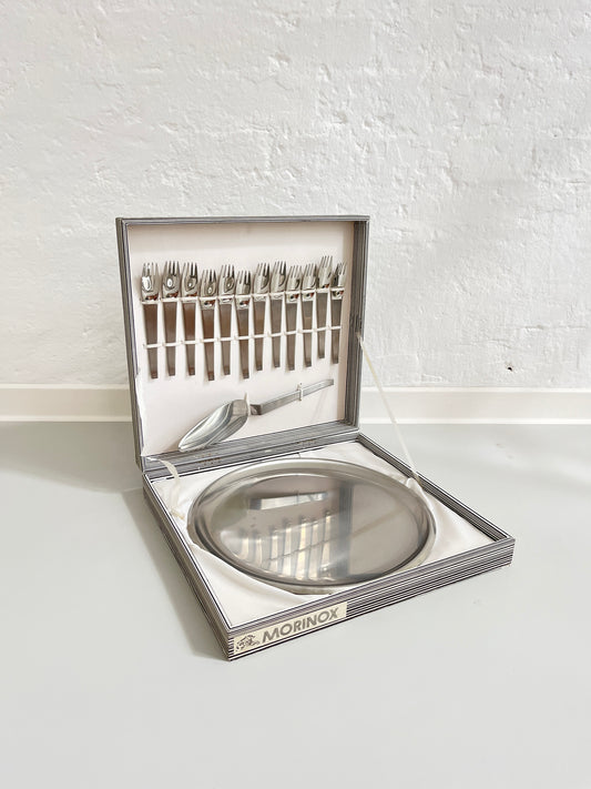 Cutlery Dessert Set by Carl Auböck for Morinox, Italy, 1950s