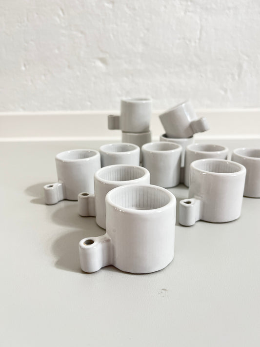 White Ceramic Modular Candle Decor by Ehlen Johansson for Ikea, 1990s