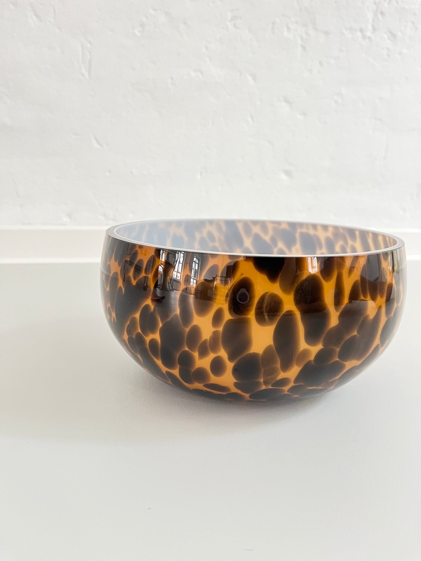 Hutschenreuther Glass Bowl, Tortoiseshell Pattern, Germany, 1970s