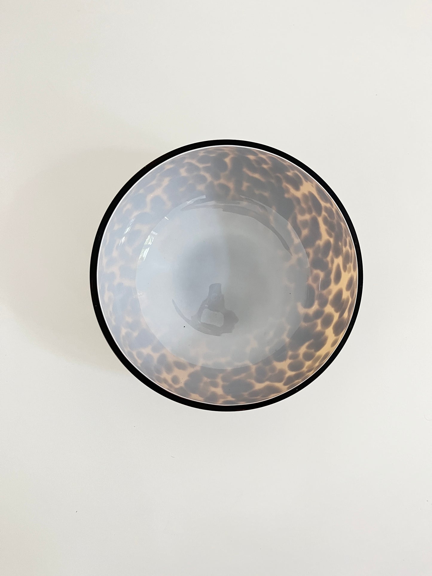 Hutschenreuther Glass Bowl, Tortoiseshell Pattern, Germany, 1970s