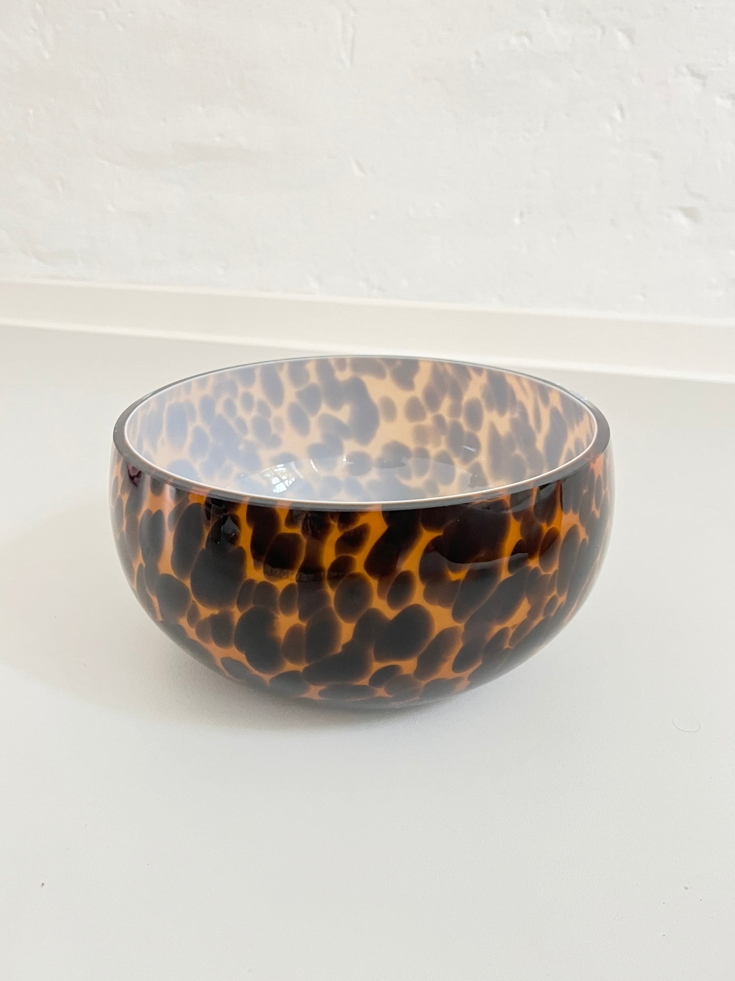 Hutschenreuther Glass Bowl, Tortoiseshell Pattern, Germany, 1970s