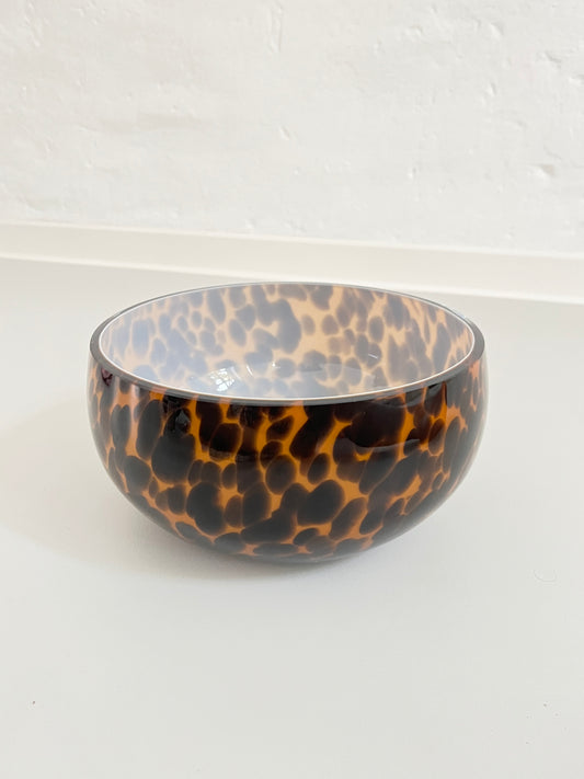 Hutschenreuther Glass Bowl, Tortoiseshell Pattern, Germany, 1970s