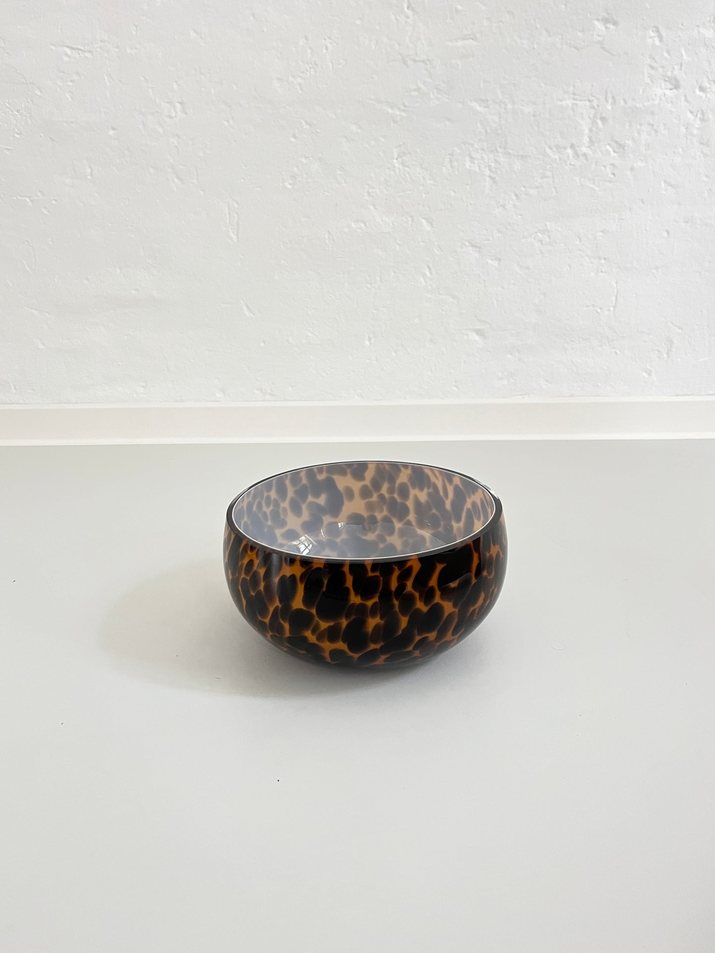 Hutschenreuther Glass Bowl, Tortoiseshell Pattern, Germany, 1970s