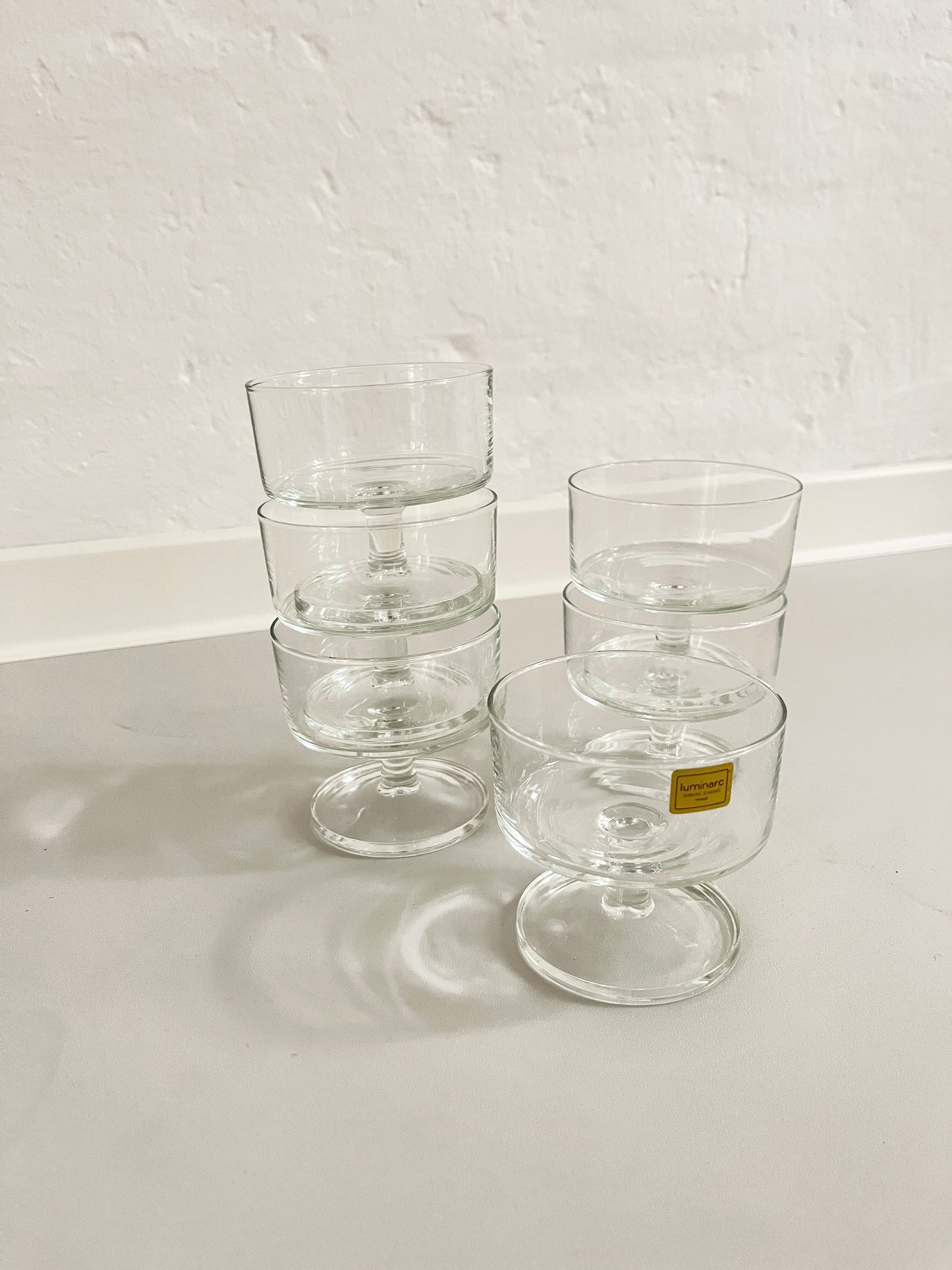 Champagne Glasses by Luminarc Cavalier - Set of 6, France, 1960s