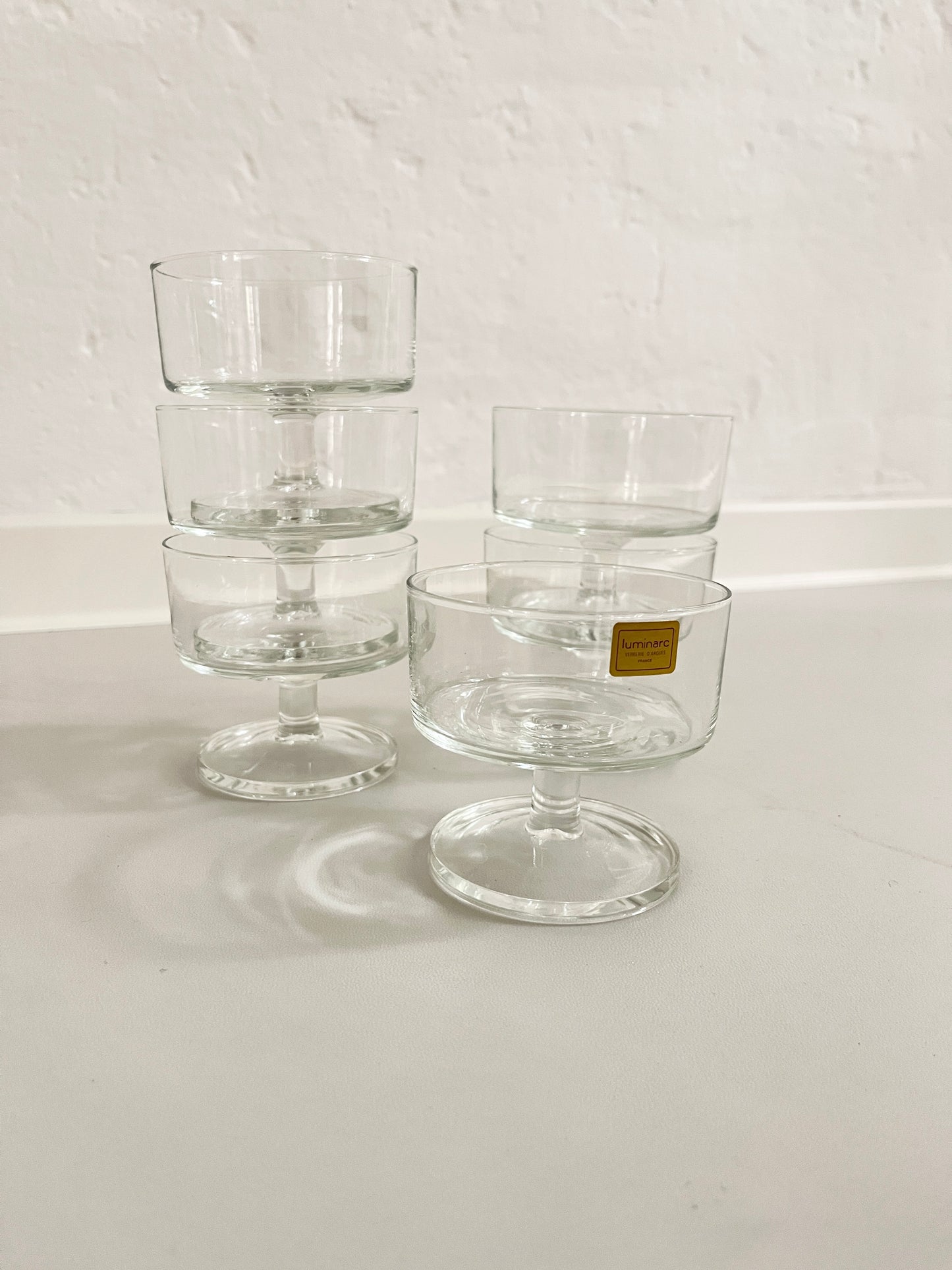 Champagne Glasses by Luminarc Cavalier - Set of 6, France, 1960s