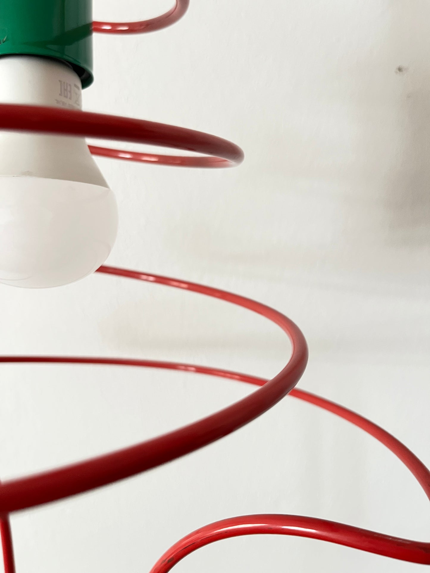 Lampada a sospensione Pop Art a spirale colorata, ESTO Austria, 1980