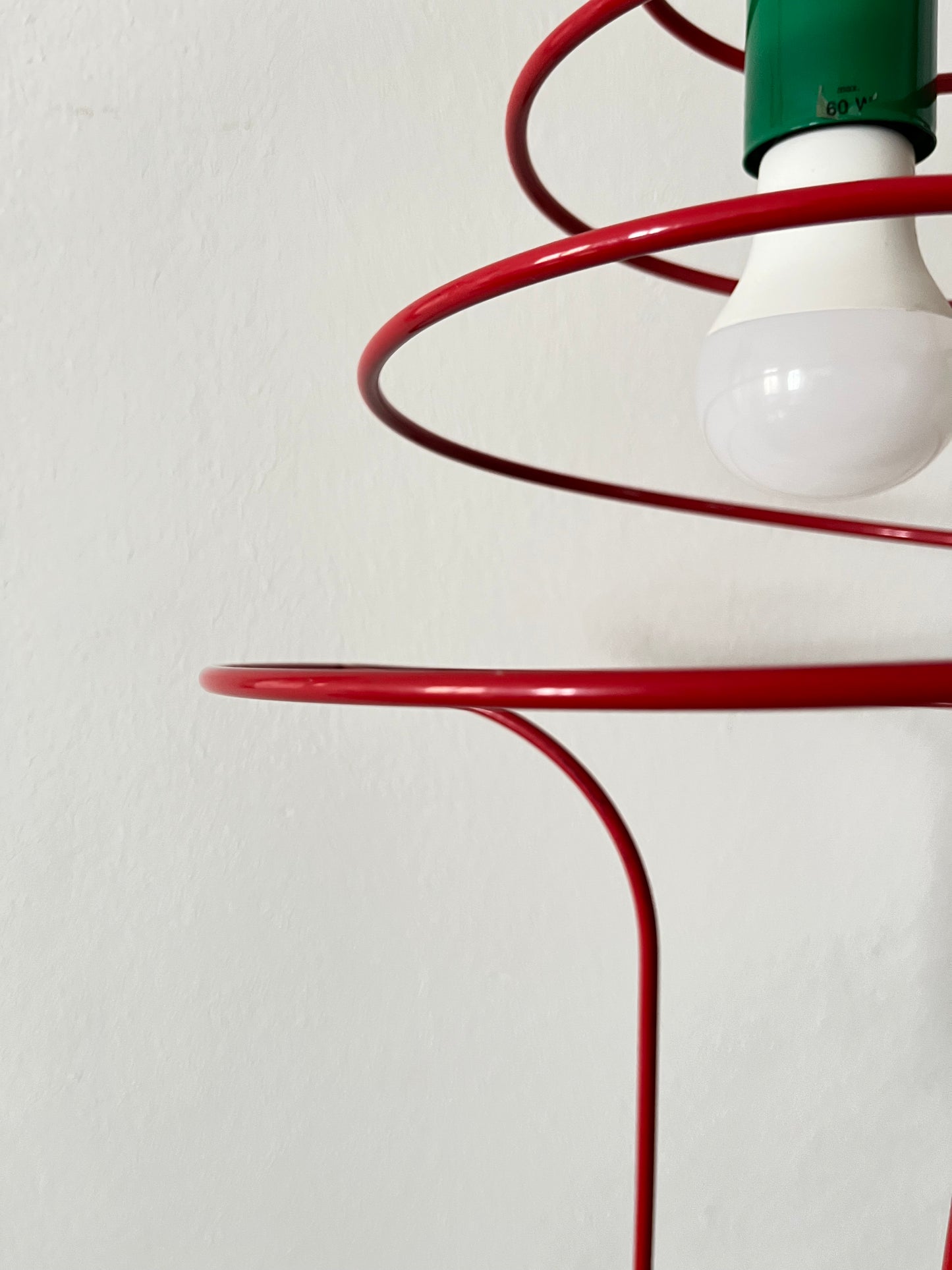Lampada a sospensione Pop Art a spirale colorata, ESTO Austria, 1980