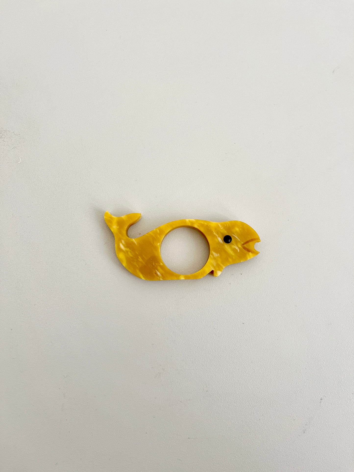 Vintage Bakelite Catalin Fish Napkin Ring, 1930s