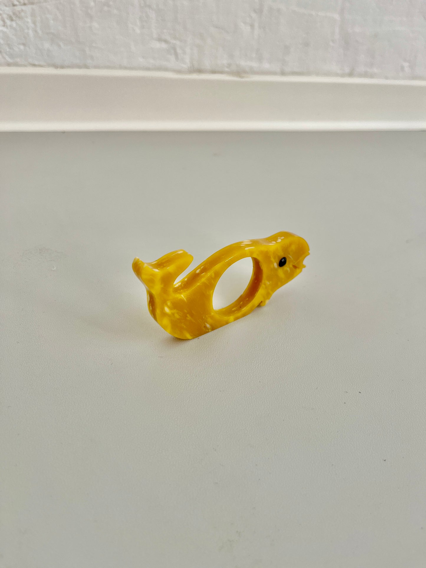 Vintage Bakelite Catalin Fish Napkin Ring, 1930s