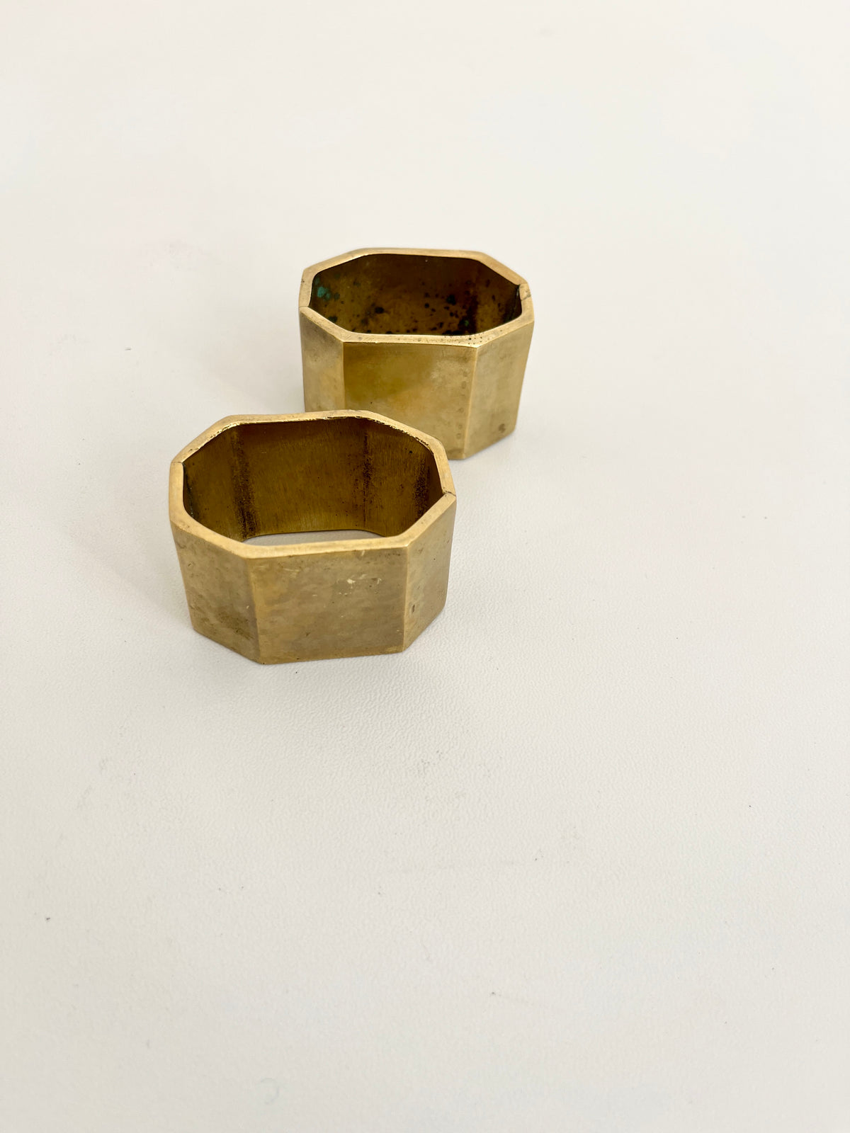 Vintage brass napkin rings, 1960s/70s