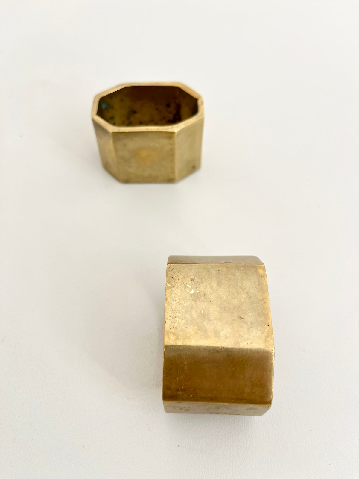 brass napkin rings for a curated vintage interior