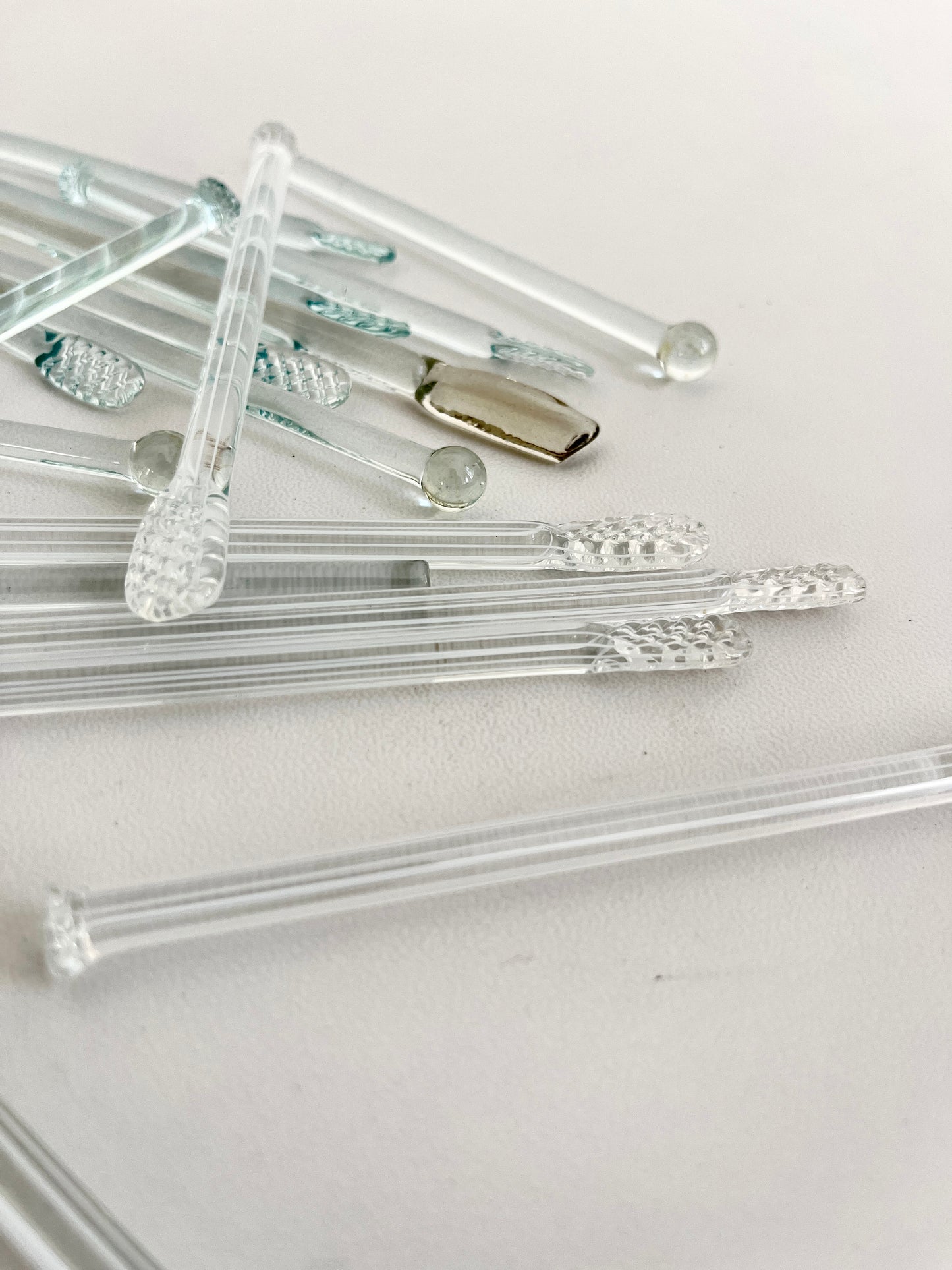 Vintage glass swizzle sticks, 1950s