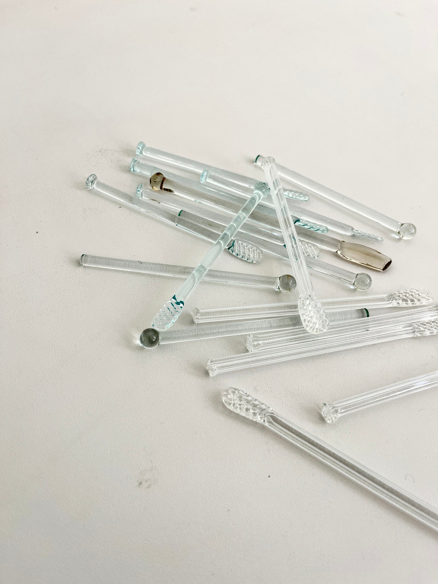 Vintage glass swizzle sticks, 1950s