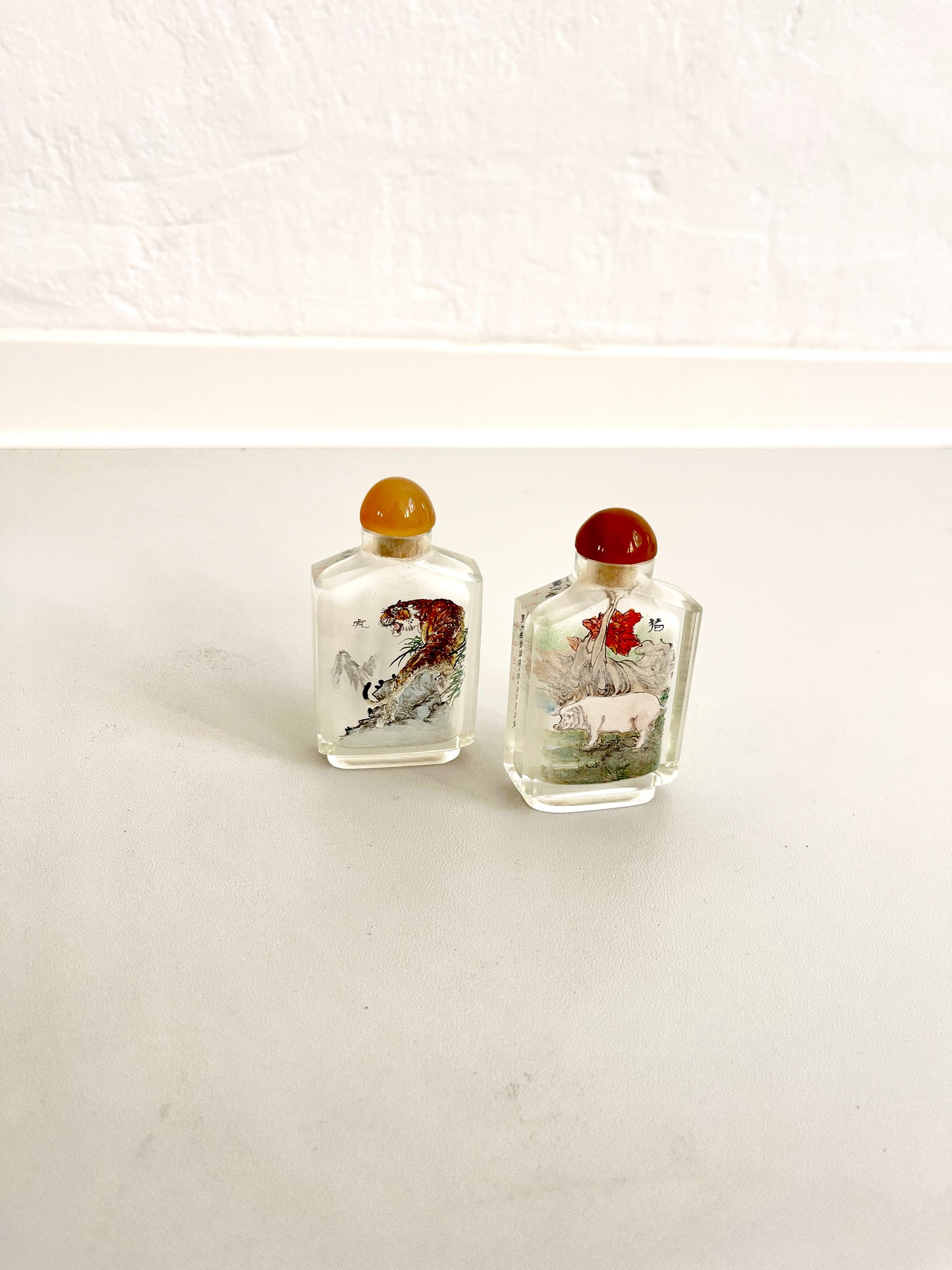 Vintage Chinese Snuff Bottles Set of Two, 1960s