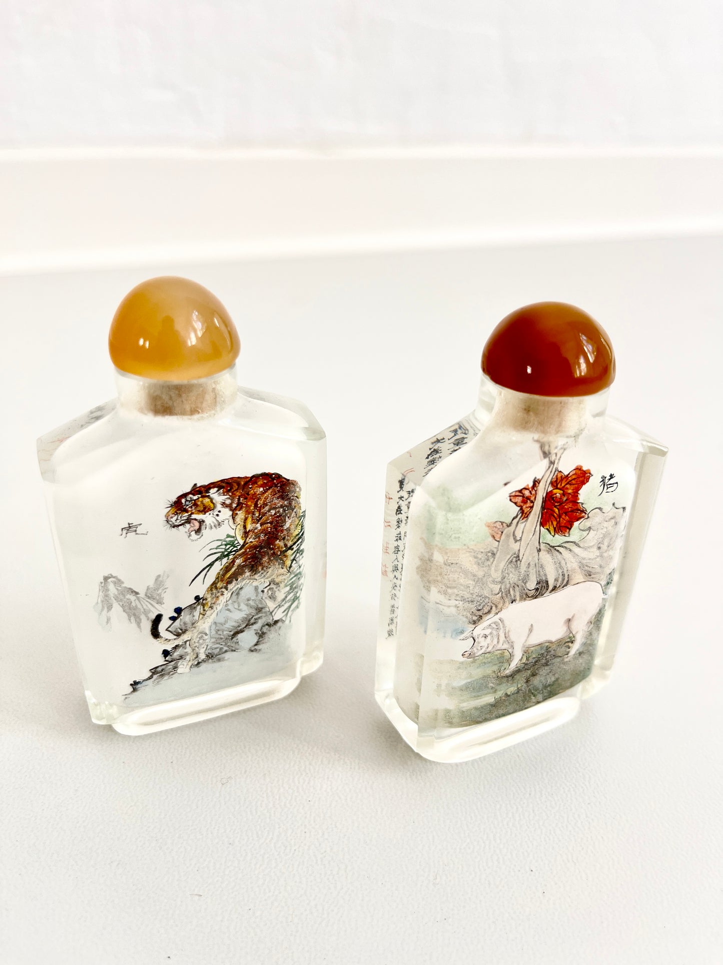 Vintage Chinese Snuff Bottles Set of Two, 1960s