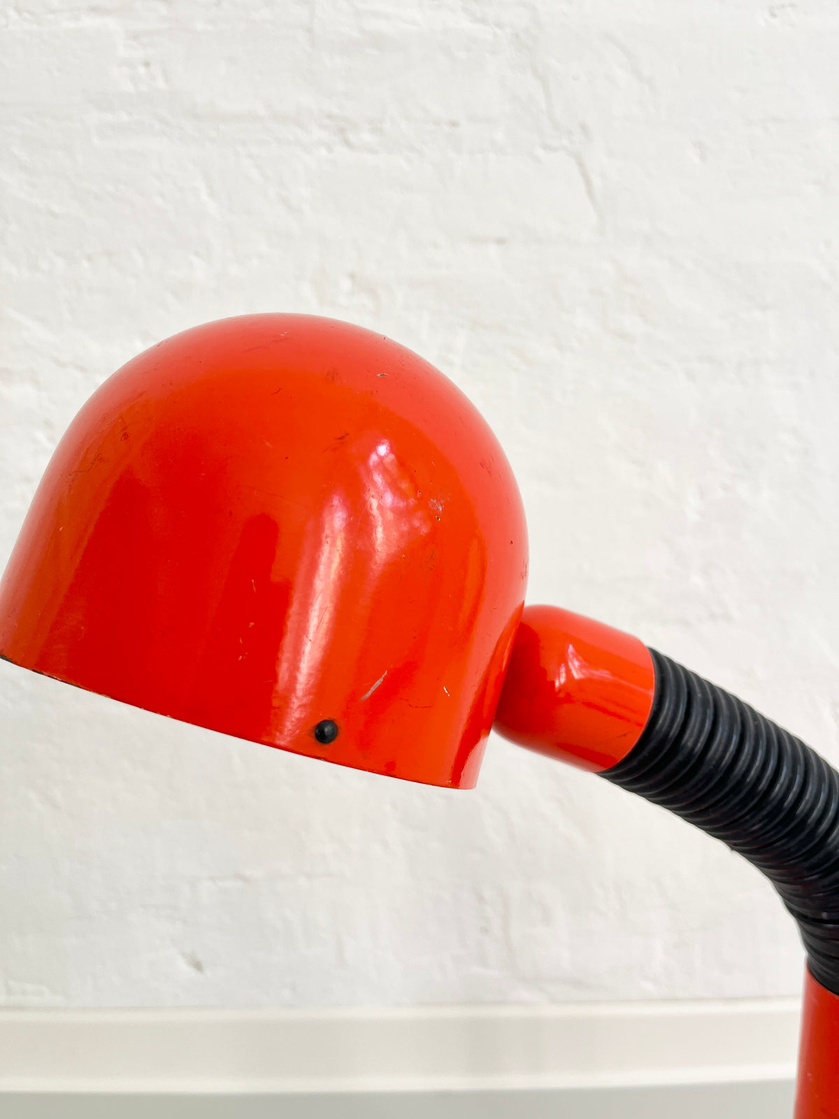 Space Age Orange Gooseneck Table Lamp, space age design