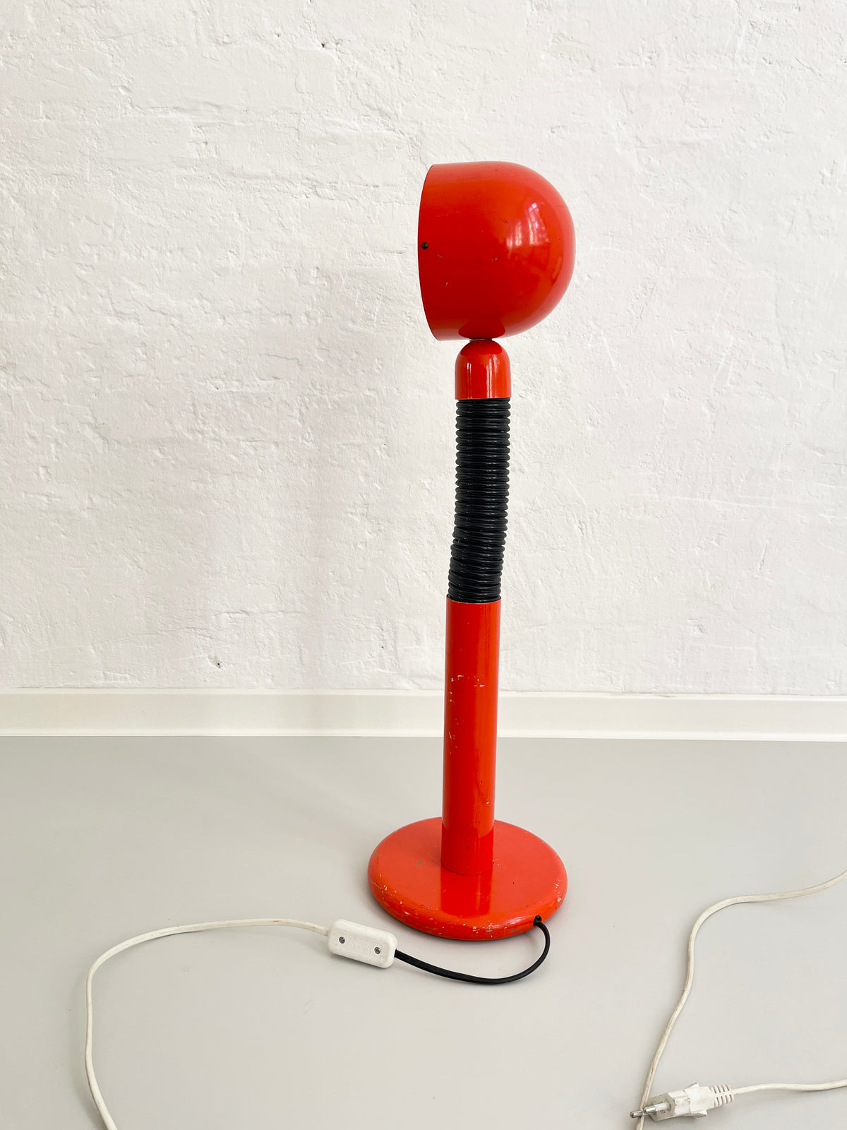 Space Age Orange Gooseneck Table Lamp, Lighting
