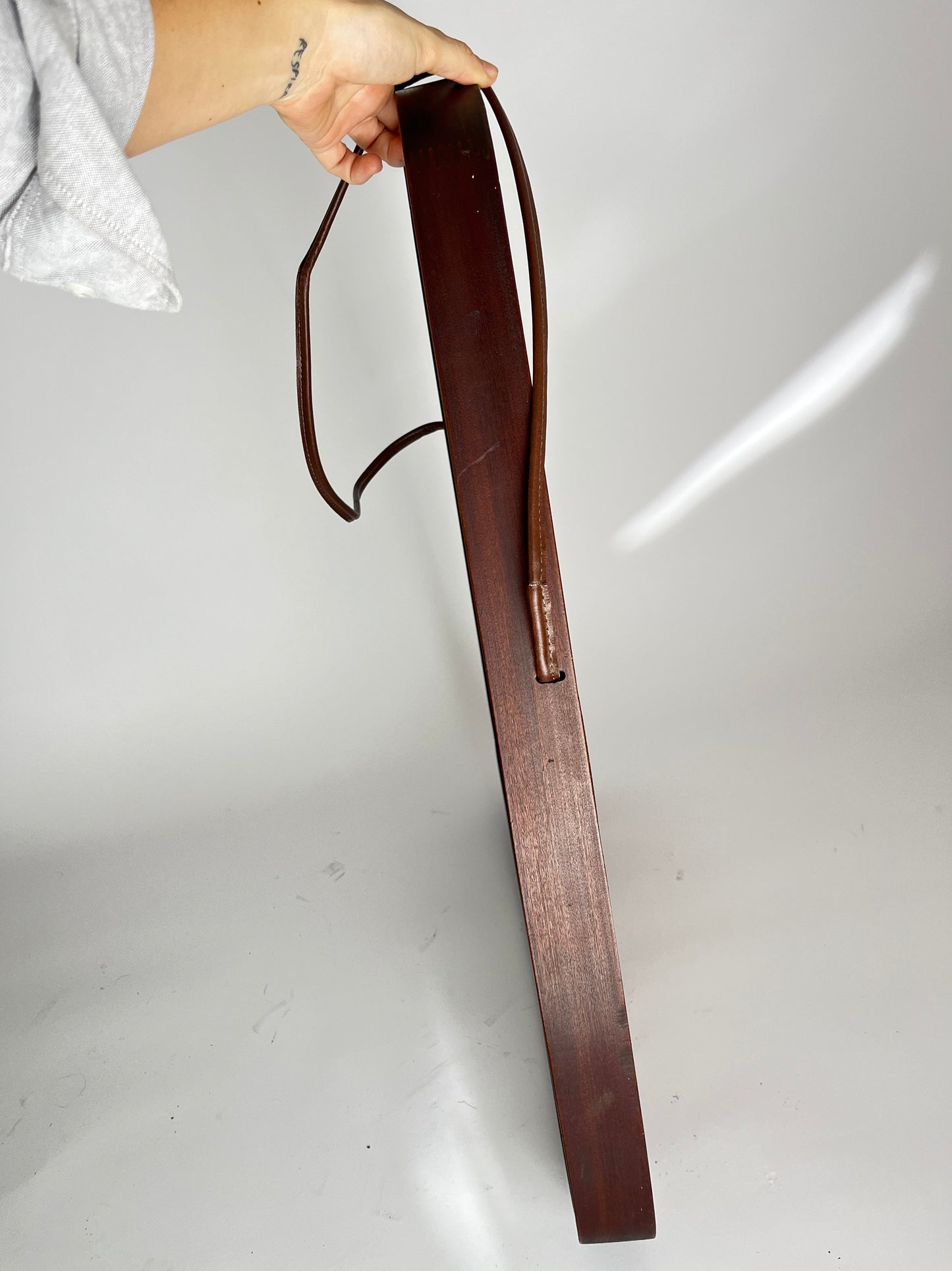 Mid-Century Modern Teak Wall Mirror - Triangular with Rounded Corners, Denmark, 1960s