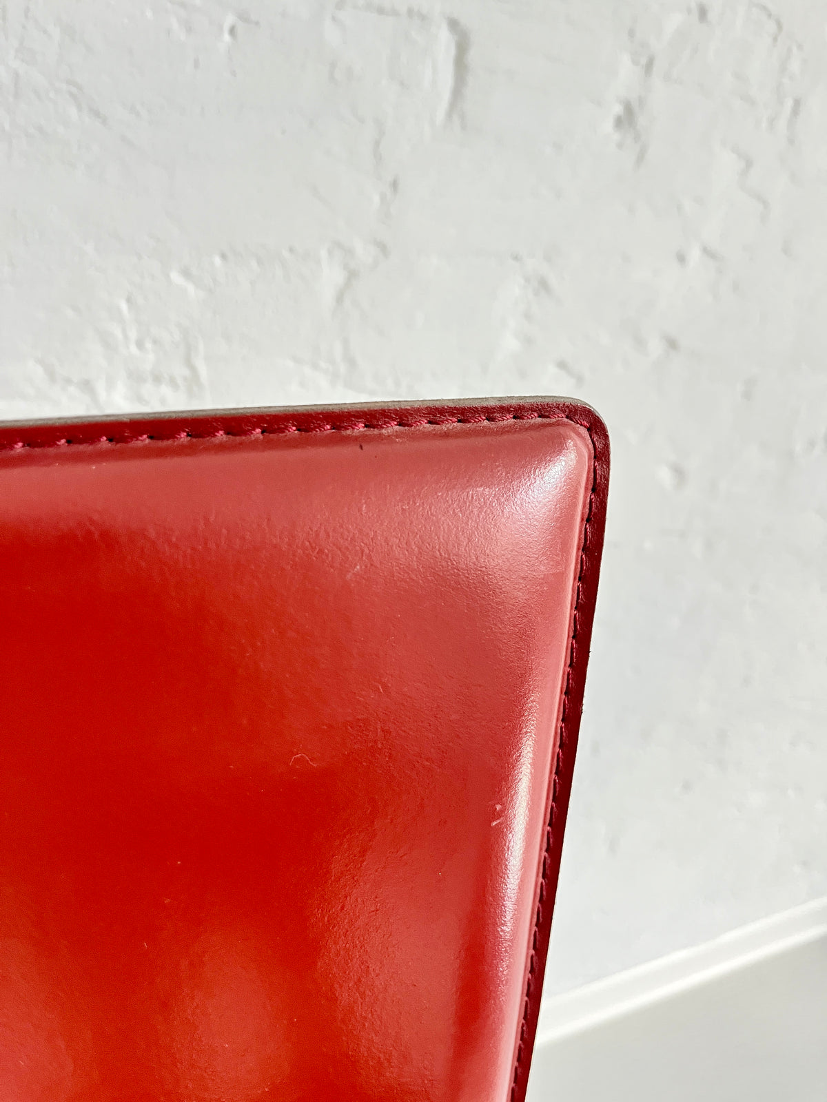 Vintage Frag "Psyra" Leather High-Back Chair, Italy 1980s