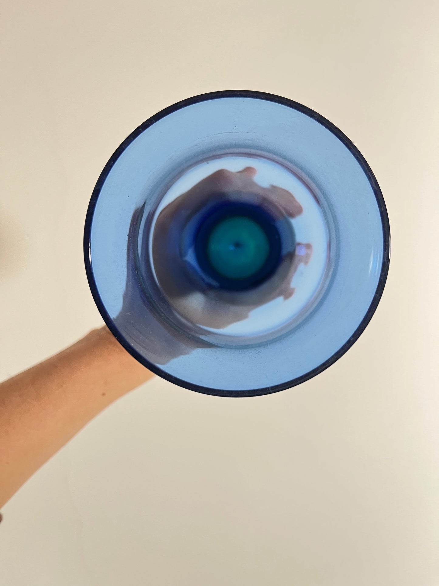 Blue and Green Sommerso Glass Vase by Bo Borgström for Åseda Glasbruk, Sweden, 1960s