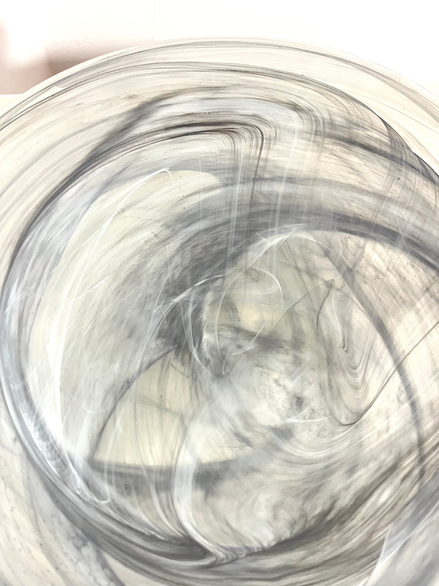 Piatto a spirale in vetro fumé Holmegaard, ciotola da portata, Danimarca, anni '70