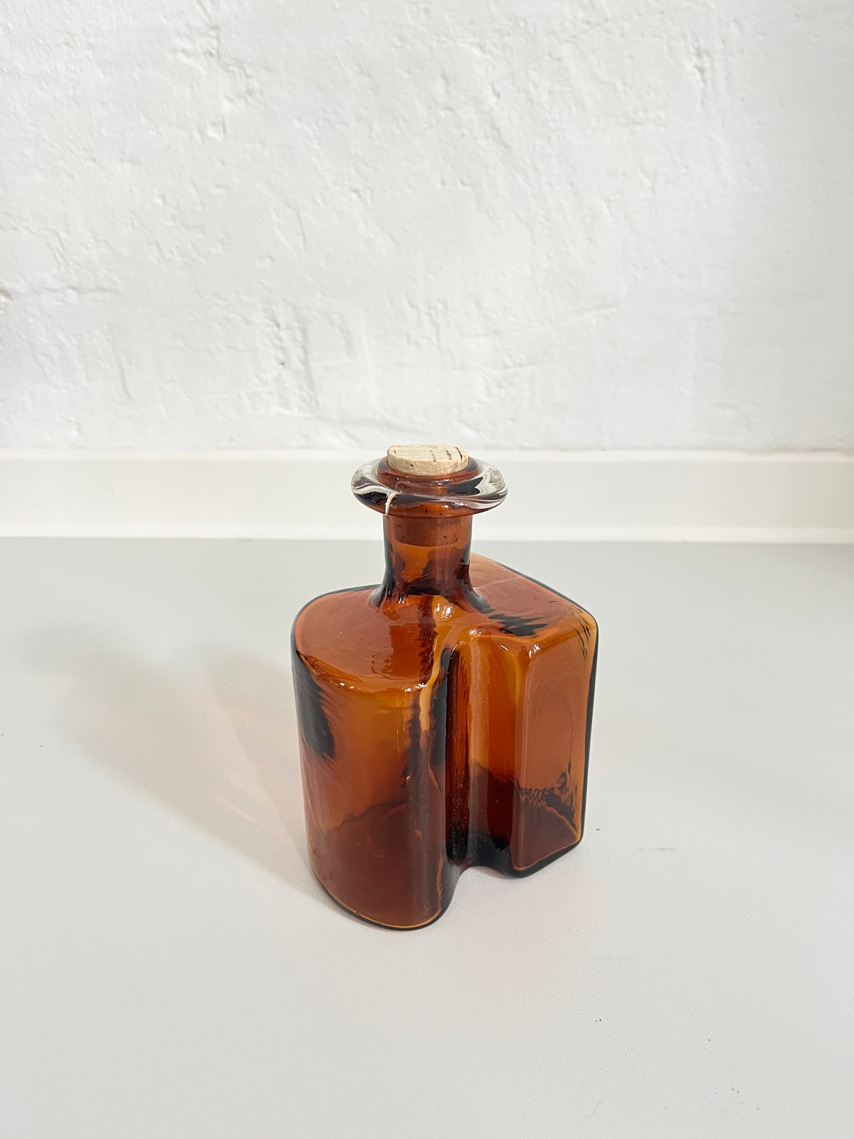 Brown Glass Hivert Bottle, Holmegaard, Denmark, 1970