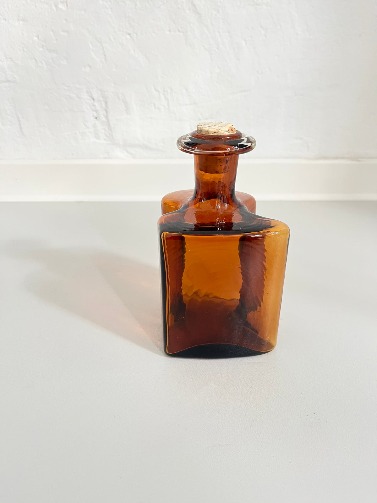 Brown Glass Hivert Bottle, Holmegaard, Denmark, 1970