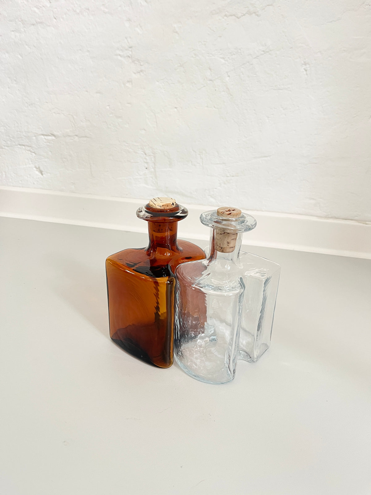 Brown Glass Hivert Bottle, Holmegaard, Denmark, 1970