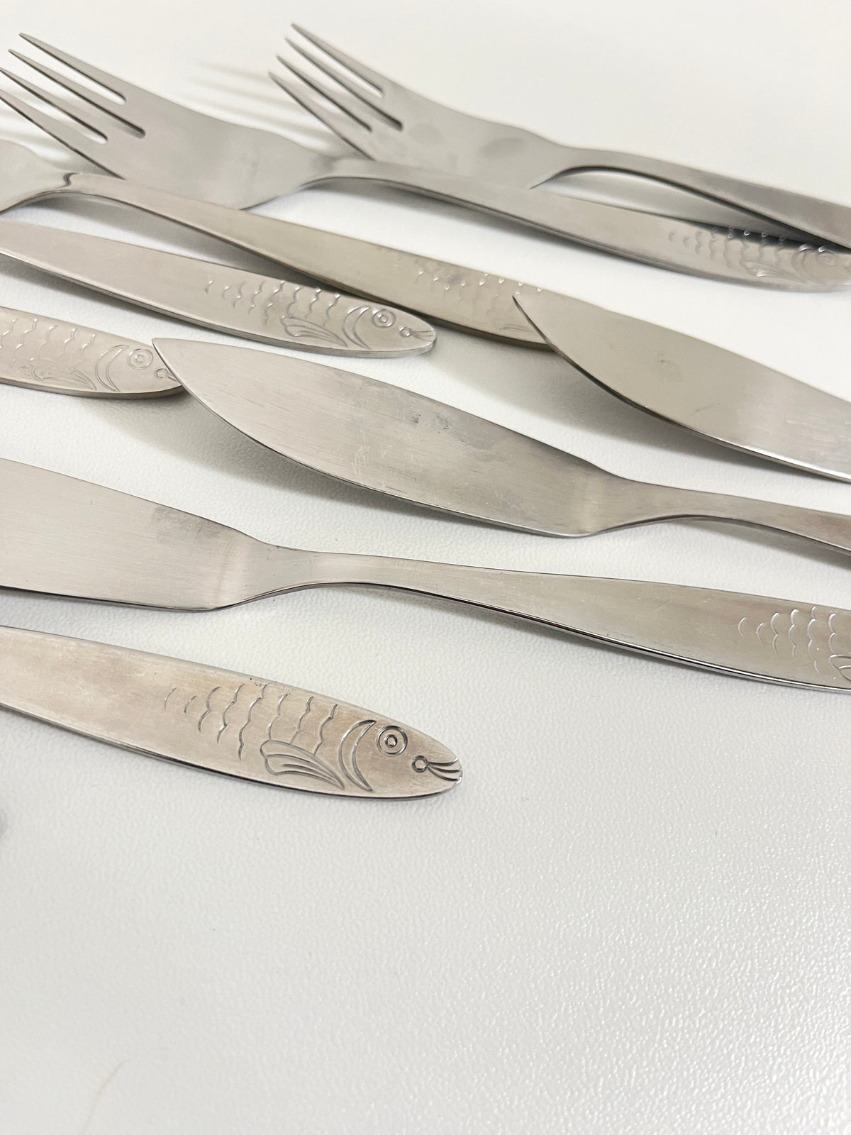 12-Piece Stainless Steel Fish Cutlery Set, WMF Cannes, Germany 1960s
