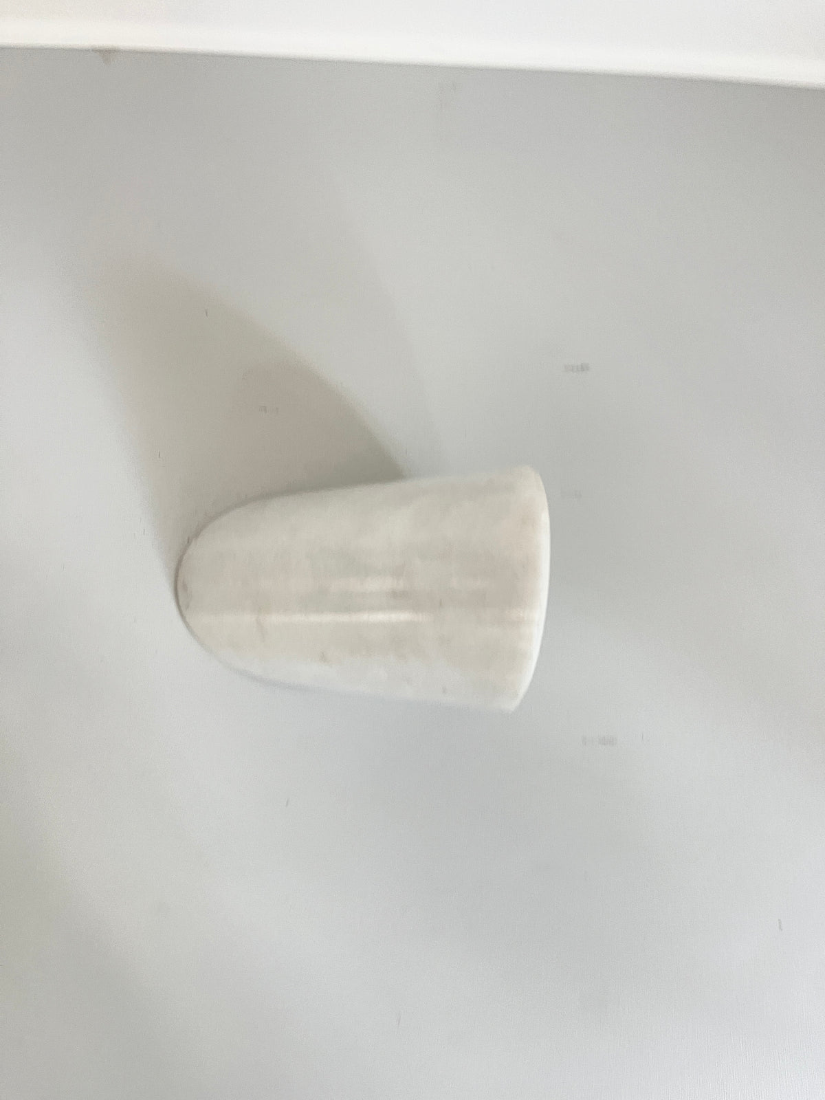 White Marble Geometric Bookend, Italy, 1980s
