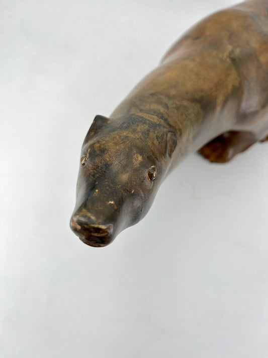Art Deco Bronze Polar Bear Sculpture, by Pierre Chenet Foundry, France