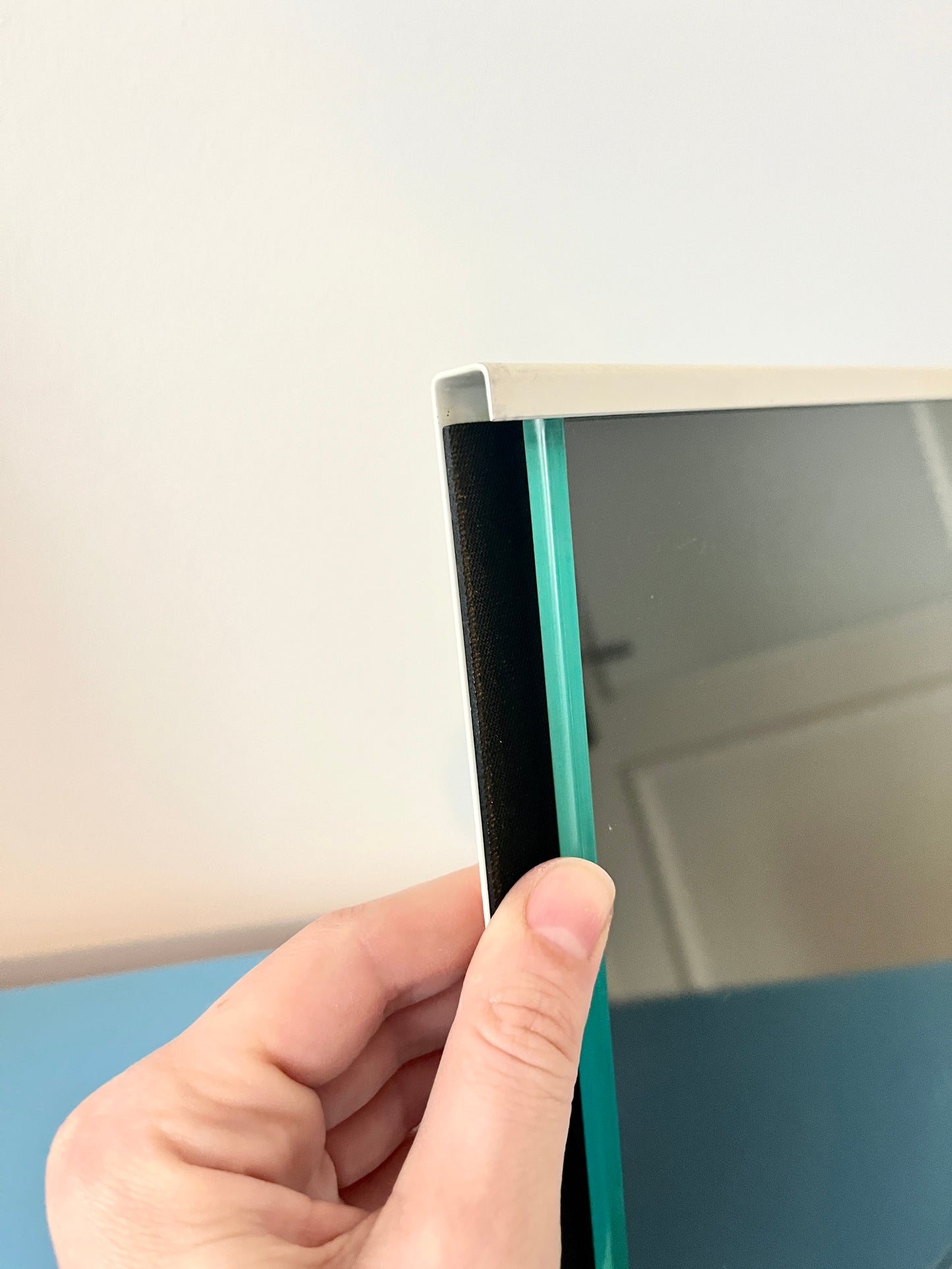 Minimal Glass & Metal Photo Frame by Progetti, Italy, 1980s