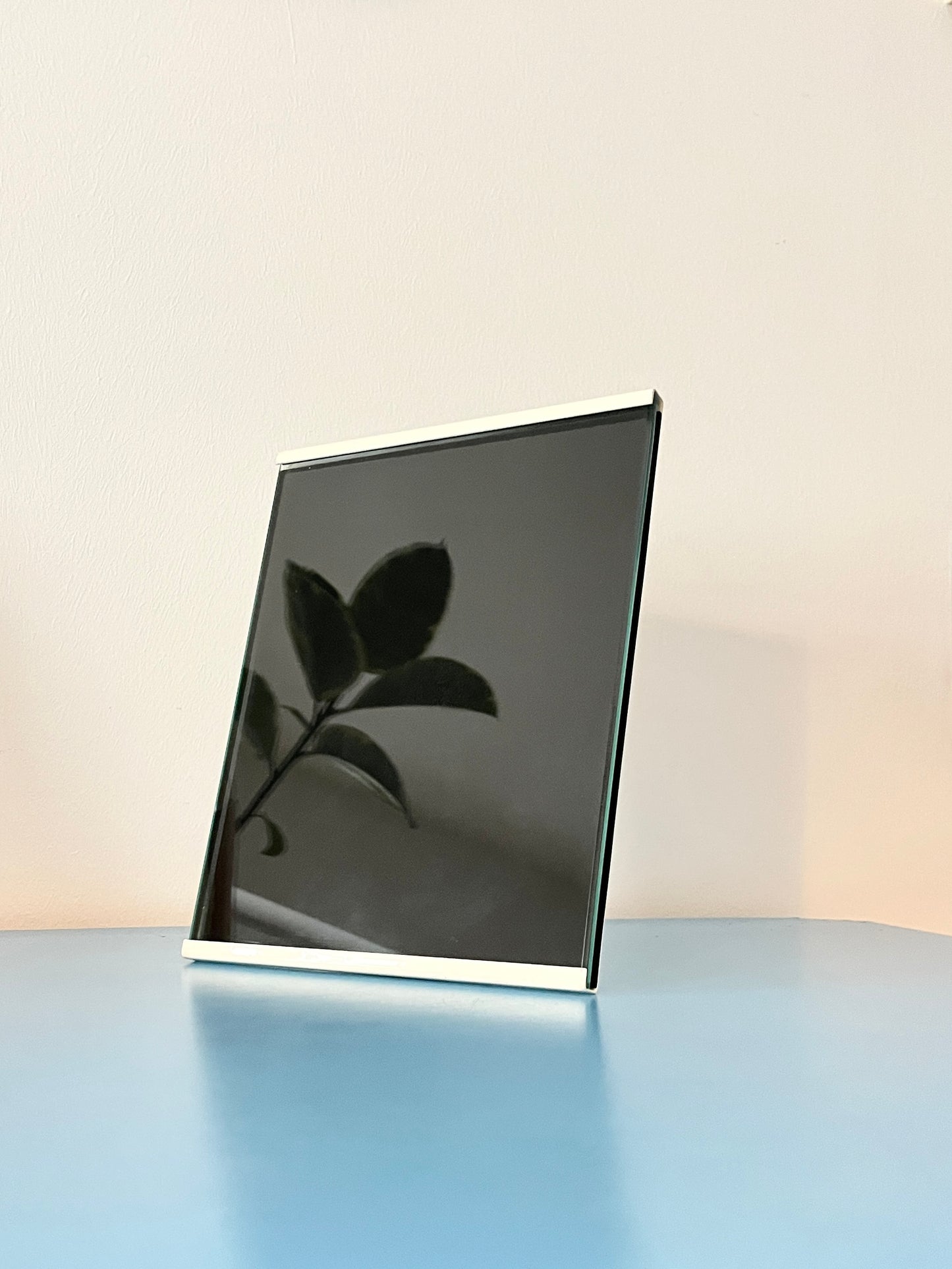 Minimal Glass & Metal Photo Frame by Progetti, Italy, 1980s