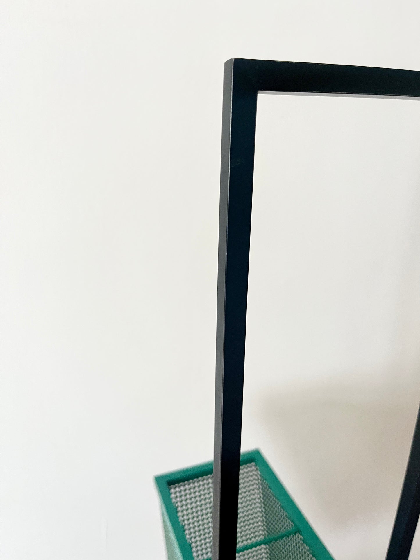 Green and black Metal Umbrella Stand, Rockabilly Style, 1950s