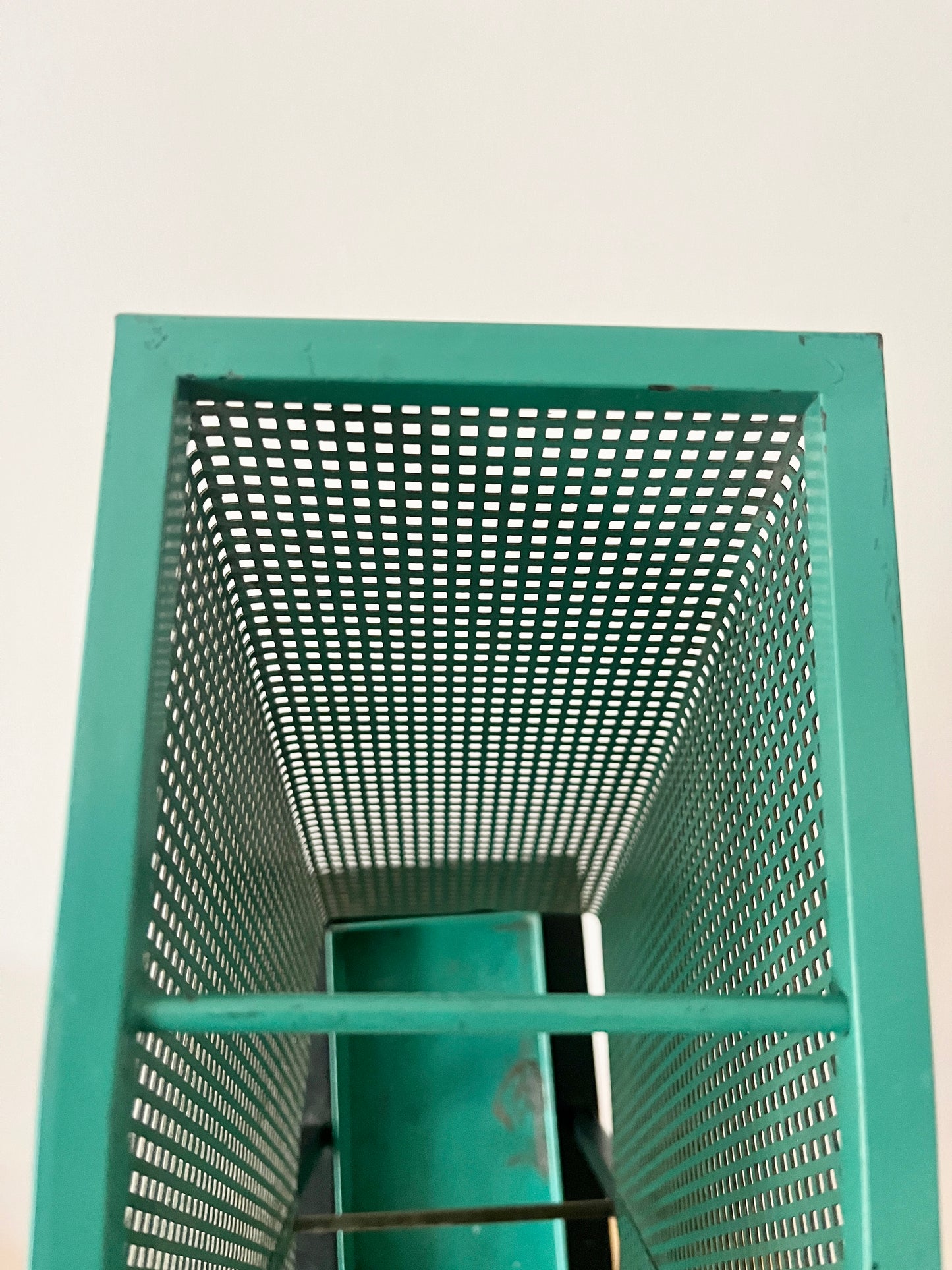 Green and black Metal Umbrella Stand, Rockabilly Style, 1950s