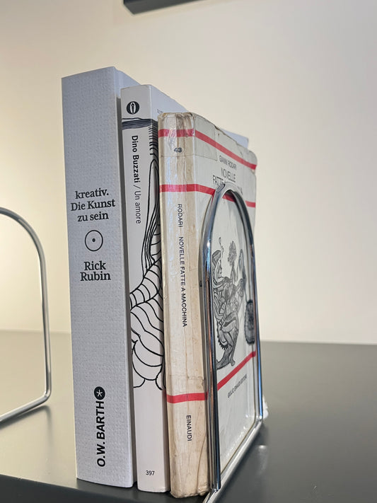 Silver Metal Bookends IKEA FLIT Collection by Kajsa & Nisse Strinning, 1990s
