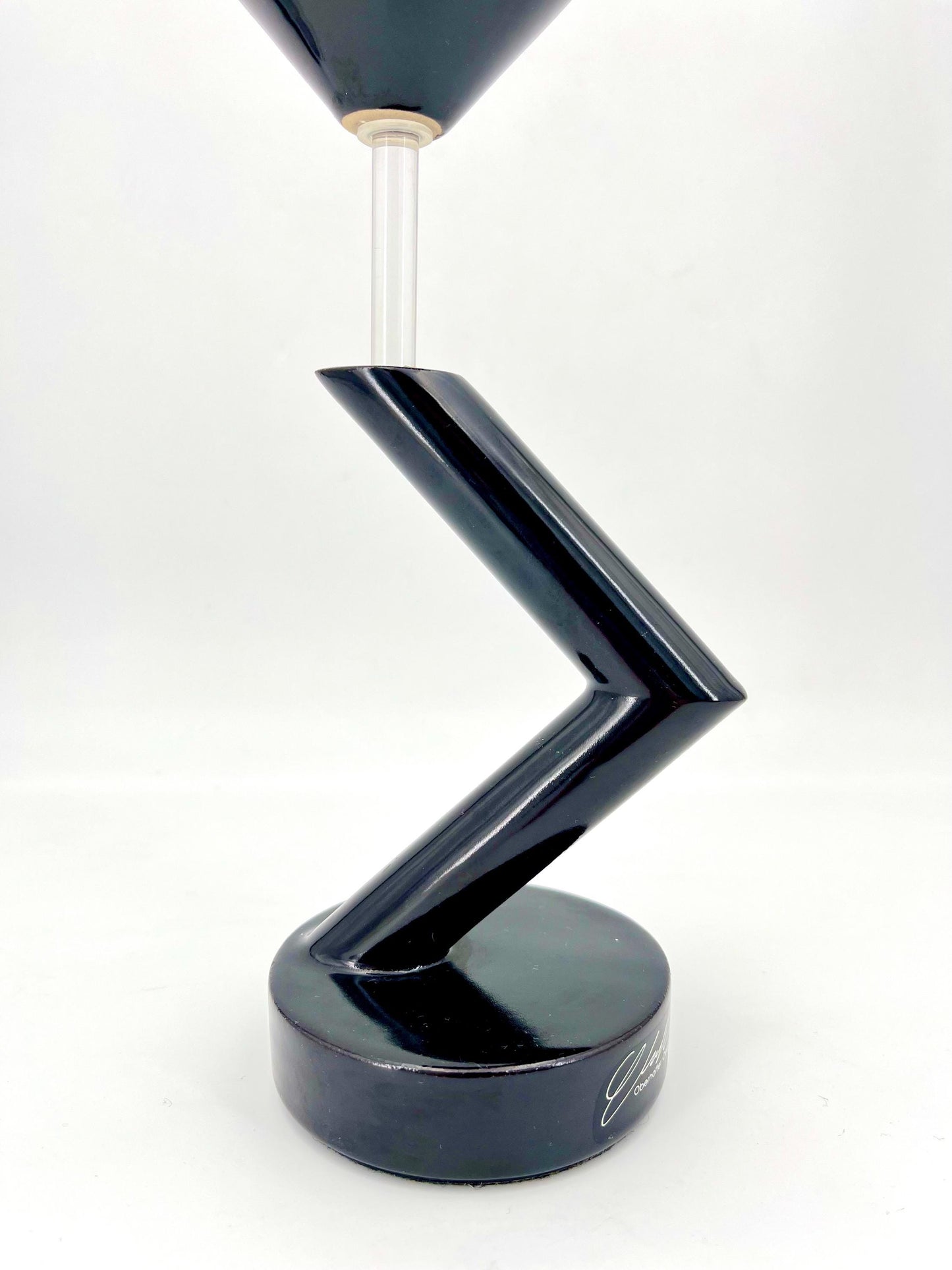 Schwarzer Keramik-Kerzenhalter im Space-Age-Stil von Oberhoffer Nr. 1497, Deutschland, 1970er Jahre