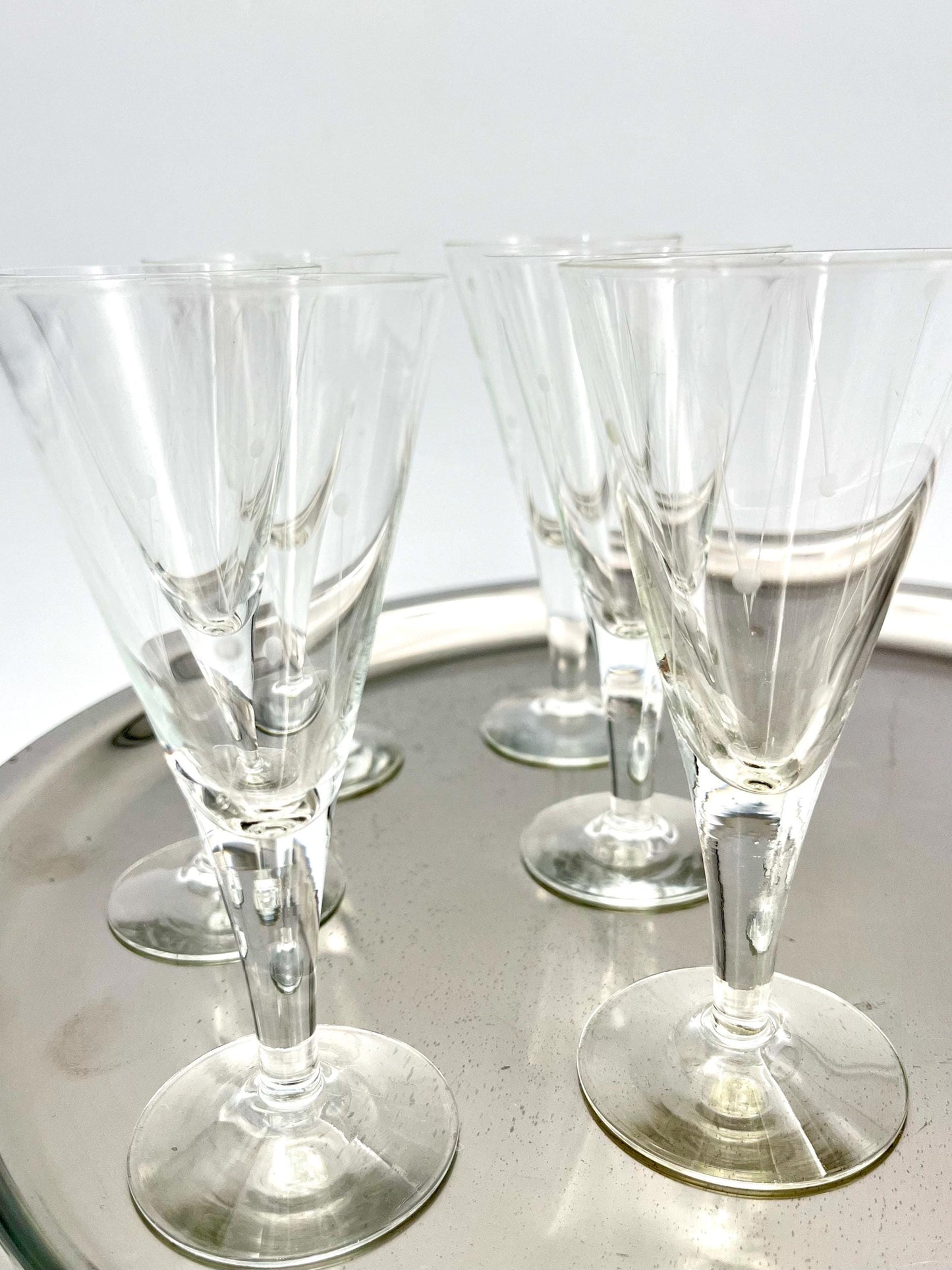 Set di 6 bicchieri Holmegaard Clausholm di Per Lütken, Danimarca, anni '50