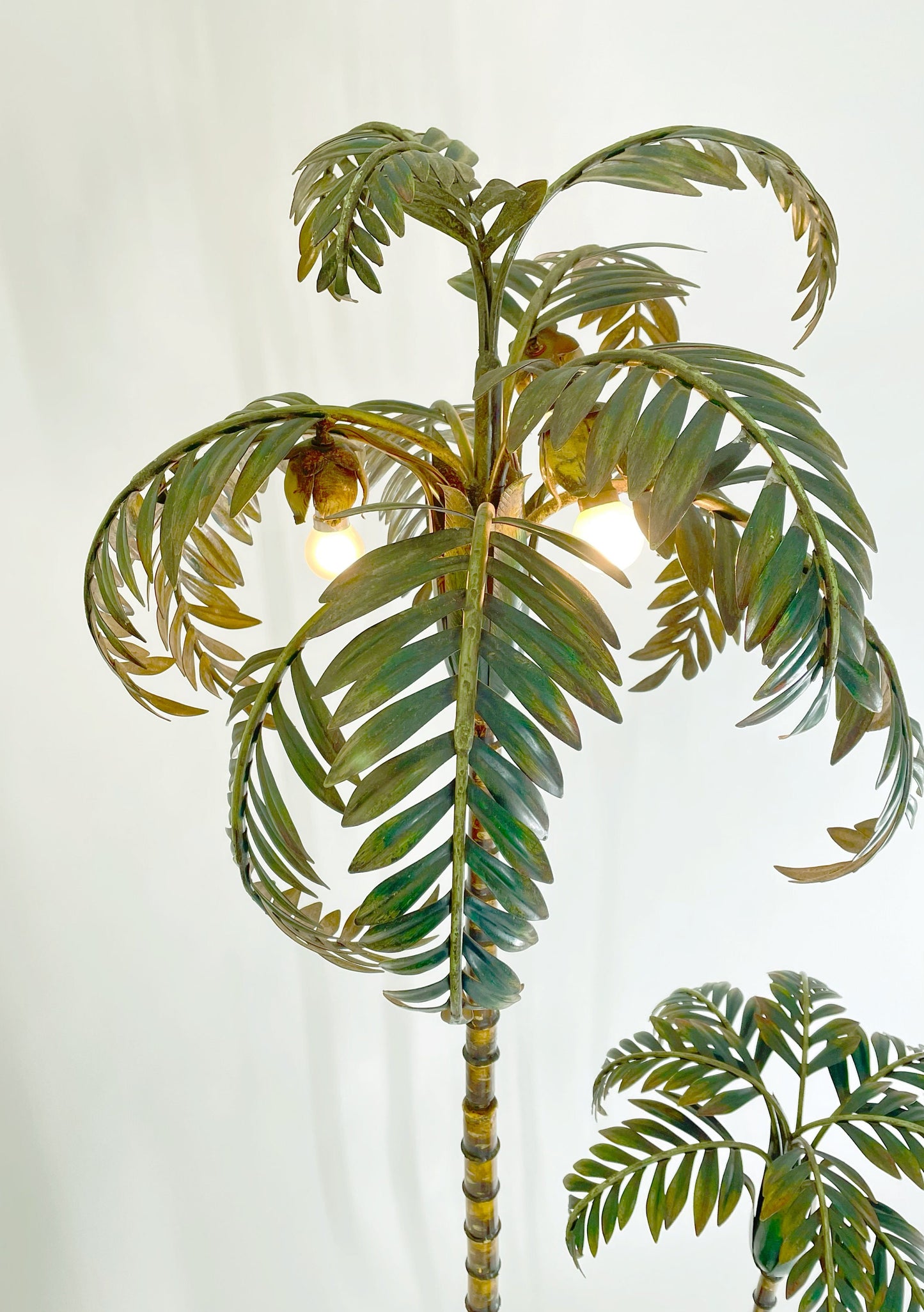 Palm Tree Floor Lamp, Handcrafted Painted Metal, France, 1920s