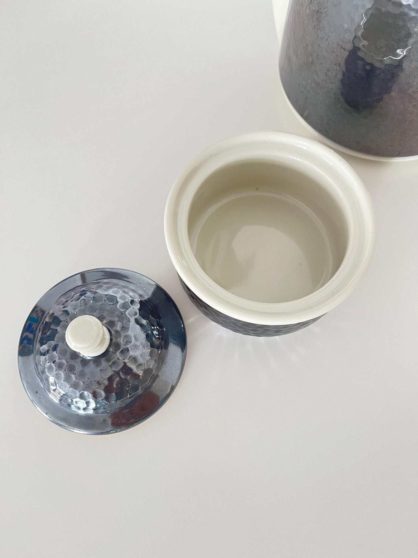 Art-déco-Teekannen- und Zuckerdosen-Set aus Keramik, Deutschland