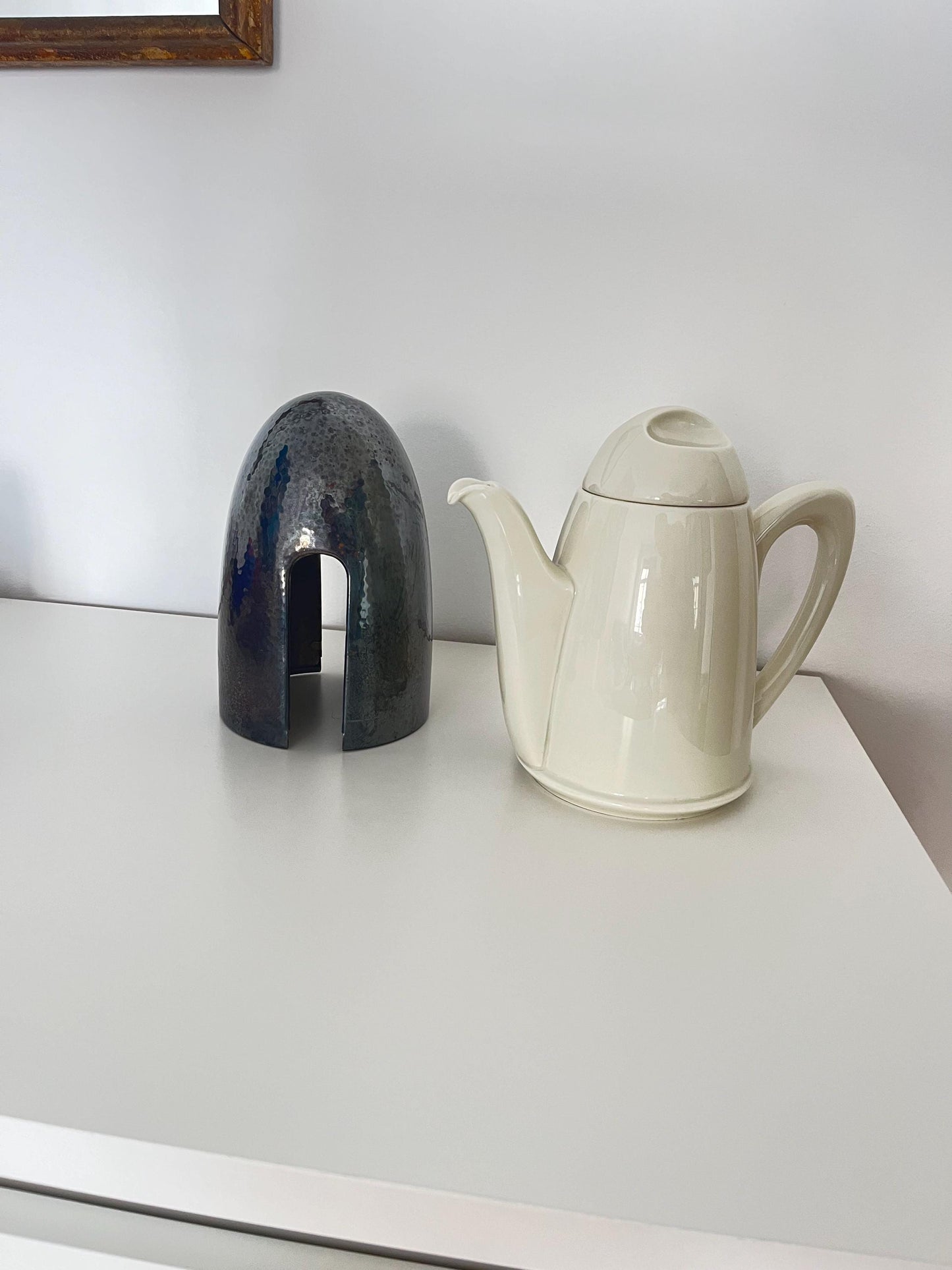 Art-déco-Teekannen- und Zuckerdosen-Set aus Keramik, Deutschland