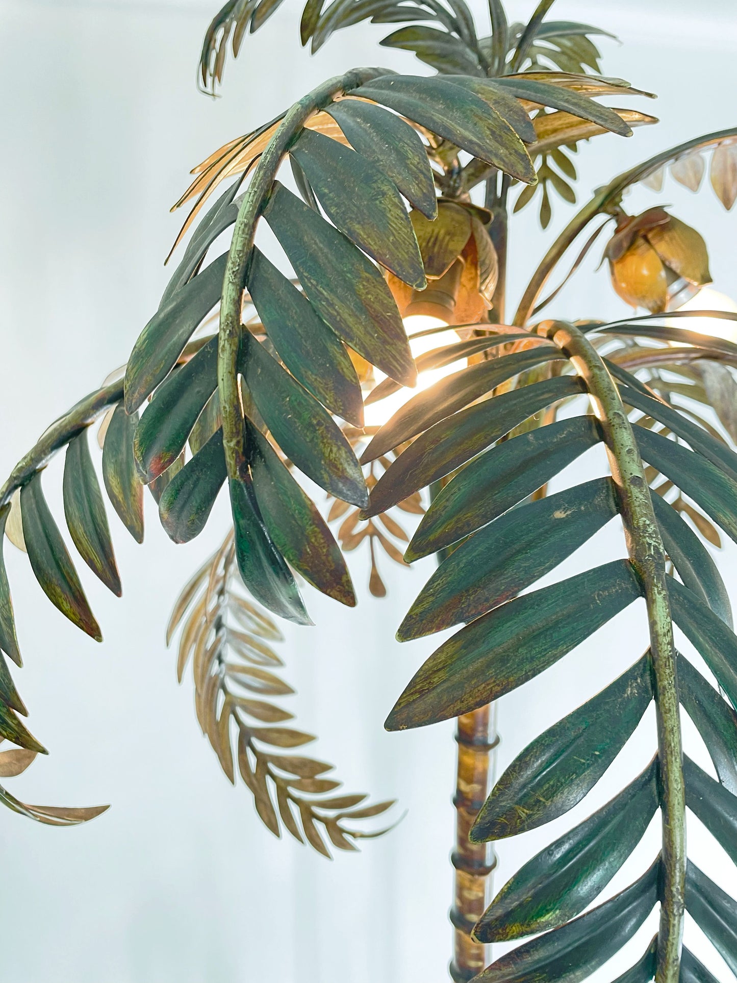 Palm Tree Floor Lamp, Handcrafted Painted Metal, France, 1920s