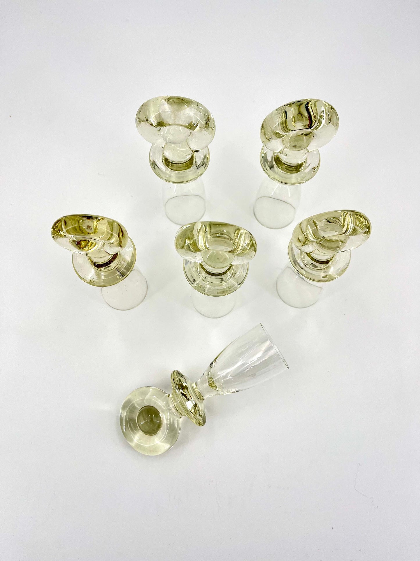 Vintage Peill & Putzler Portobello shot glasses, Germany 1970s, mid-century German handmade glassware