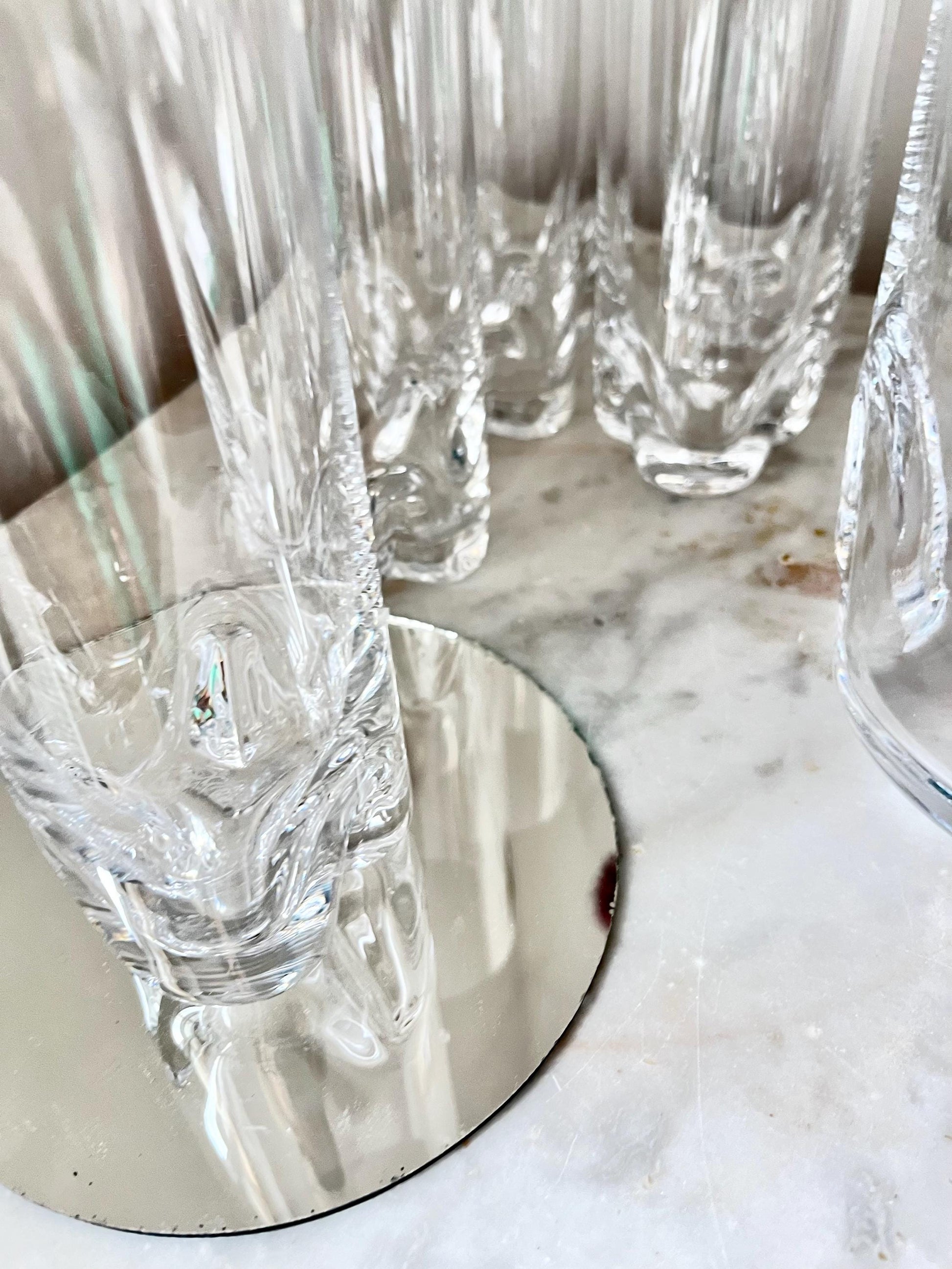 Vintage Bohemian crystal cocktail set, Czech Republic 1980s, 1980s vintage crystal cocktail set